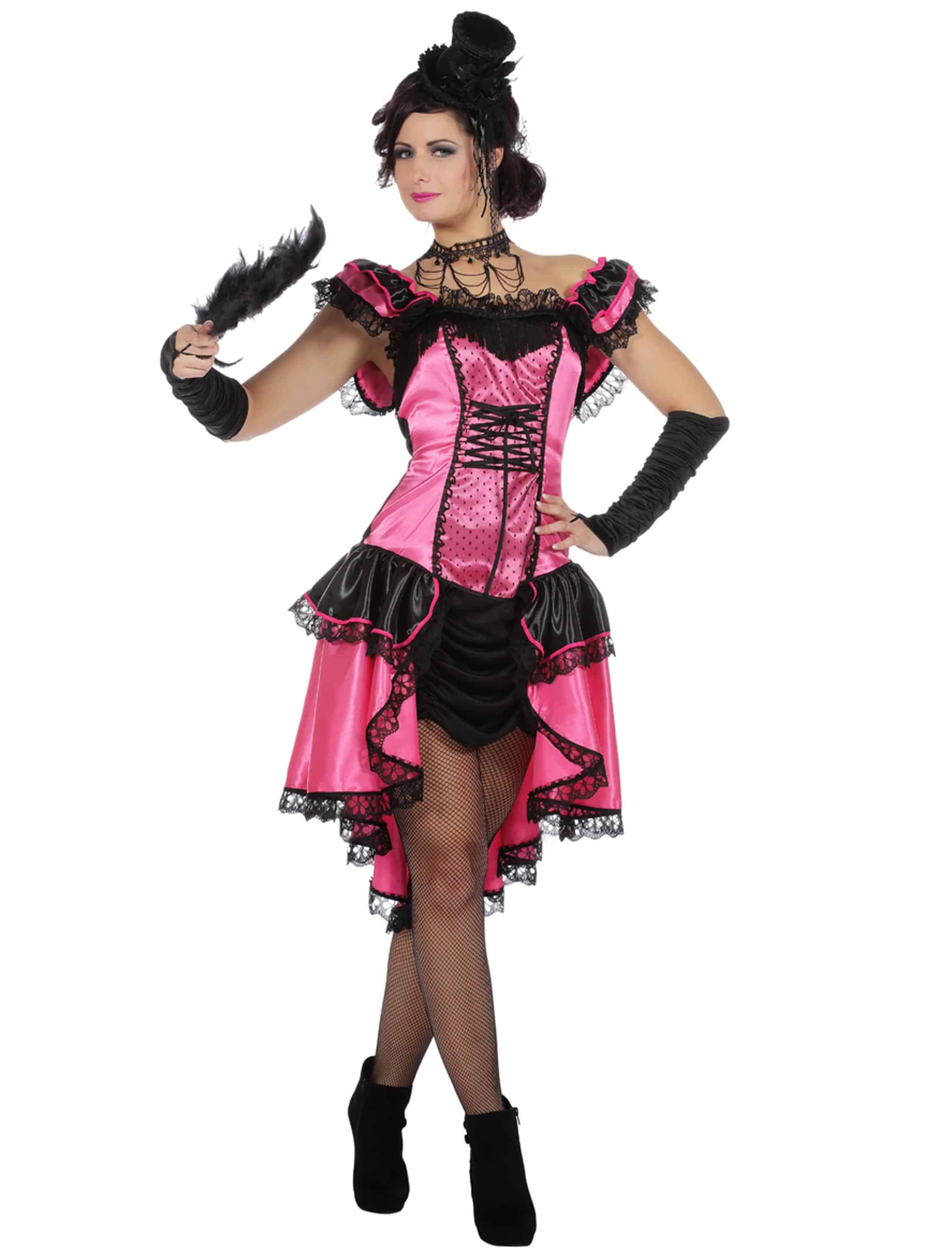 Kleid Cancan schwarz/pink 44