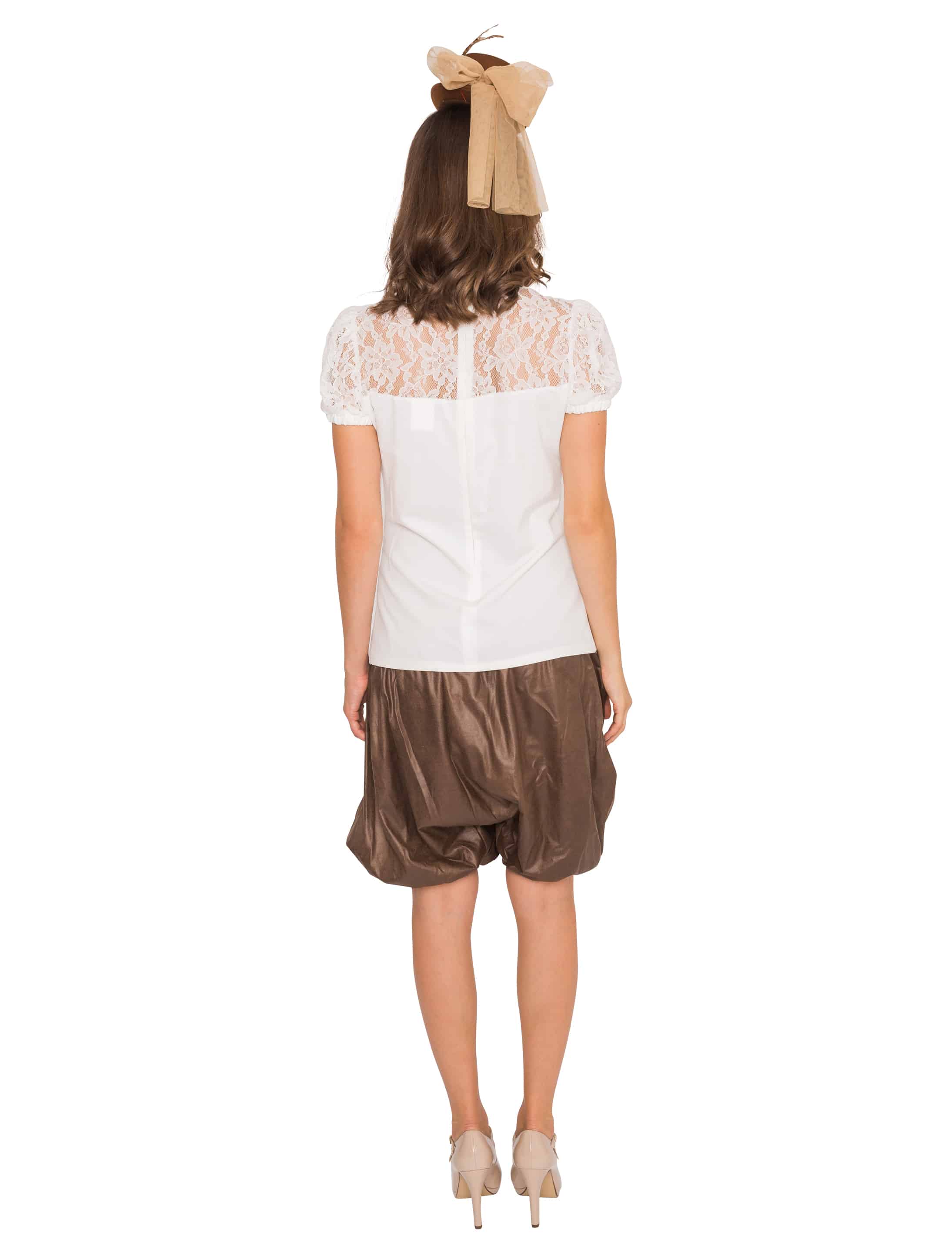 Bluse mit Spitze weiß L Bluse mit Spitze weiß L