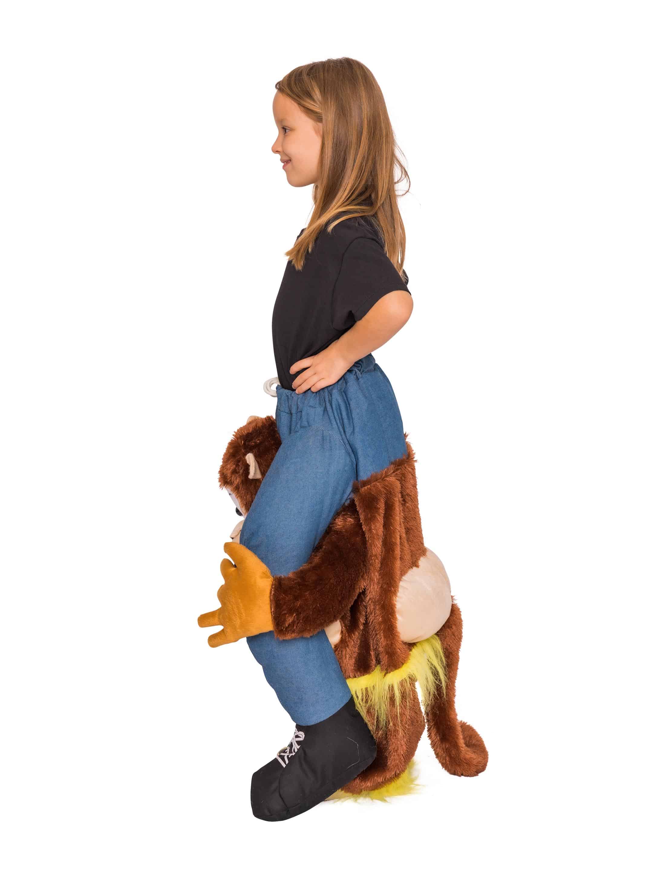 Huckepack Kostüm Affe Kinder braun one size
