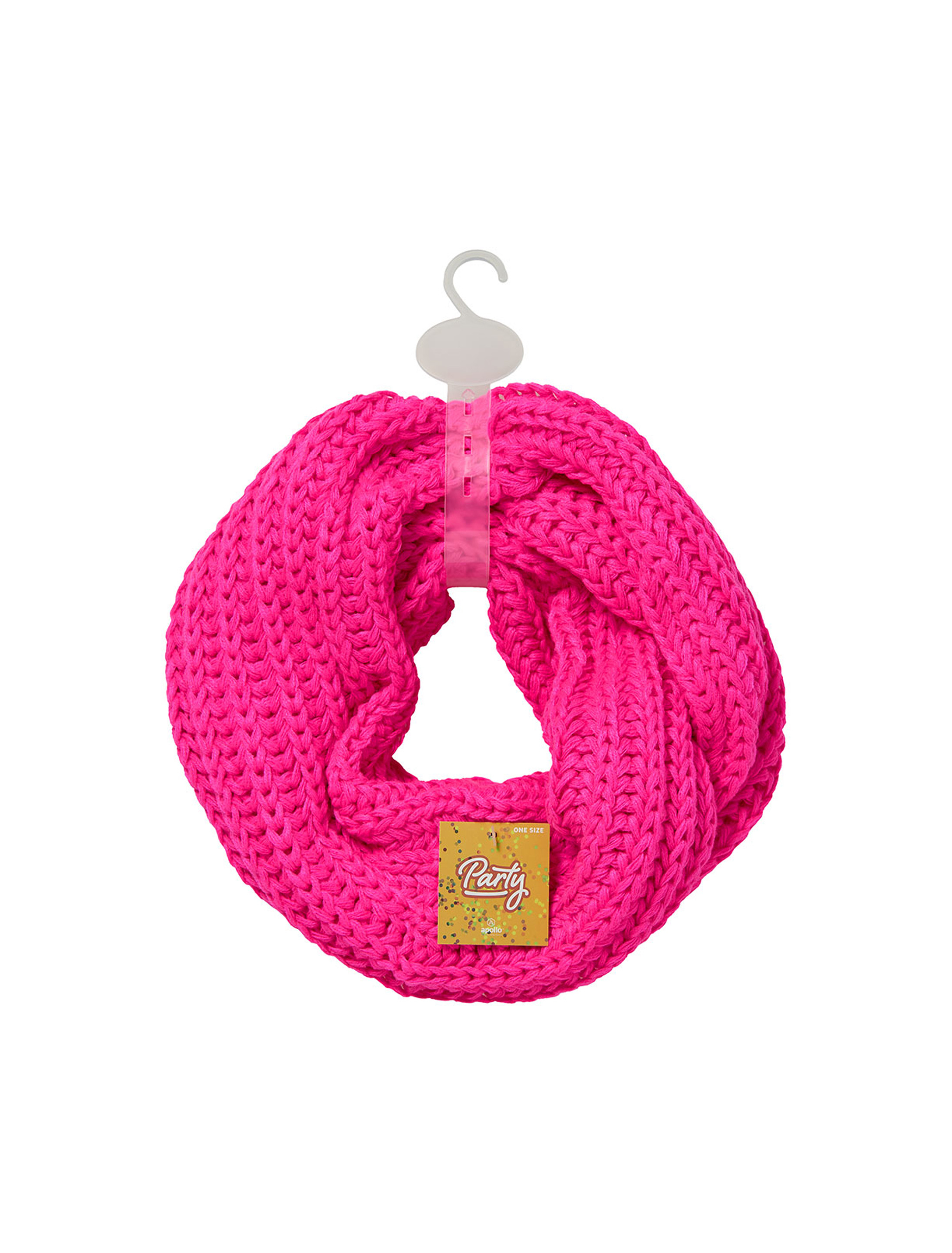 Schlauchschal Strick neonpink