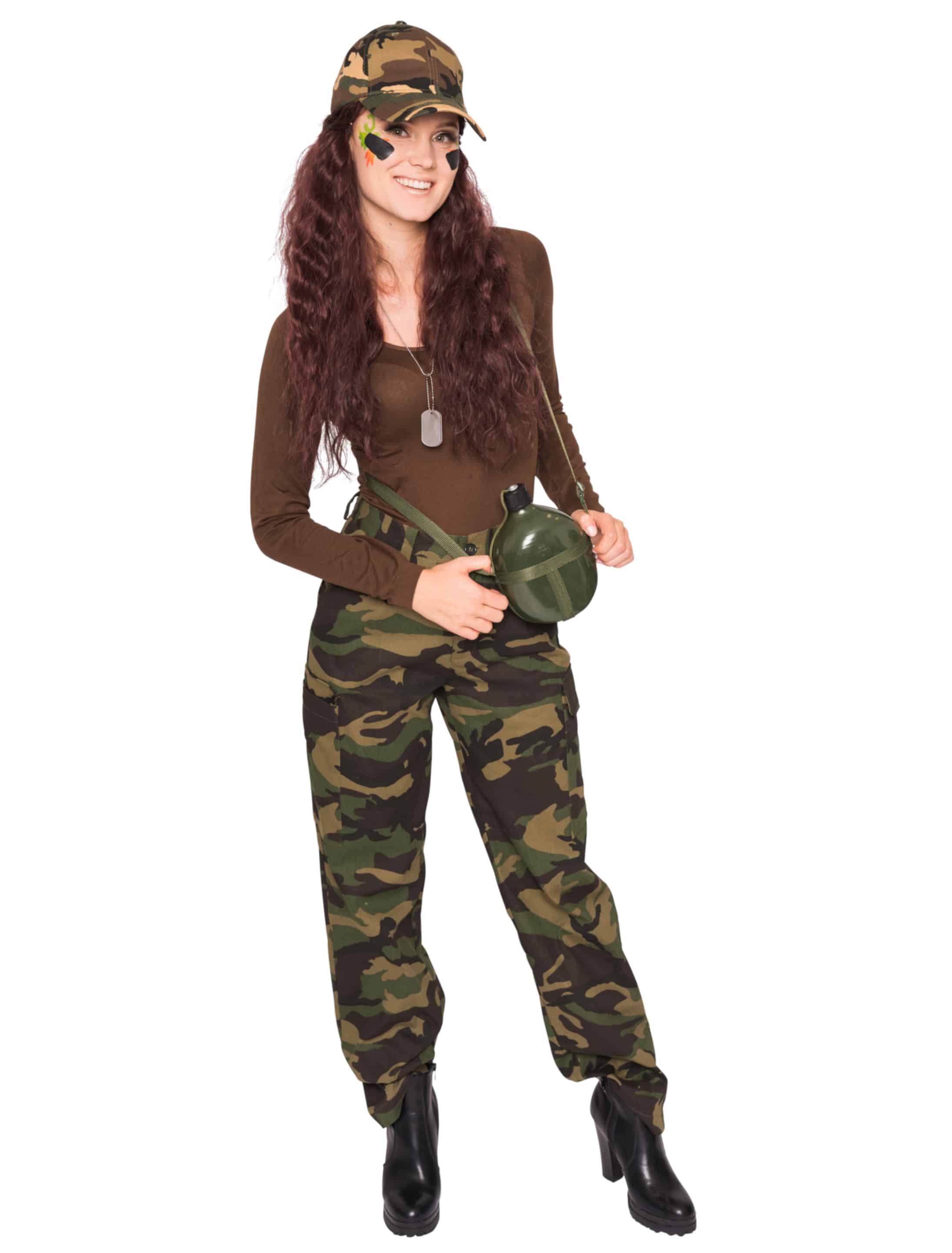 Hose Damen camouflage L