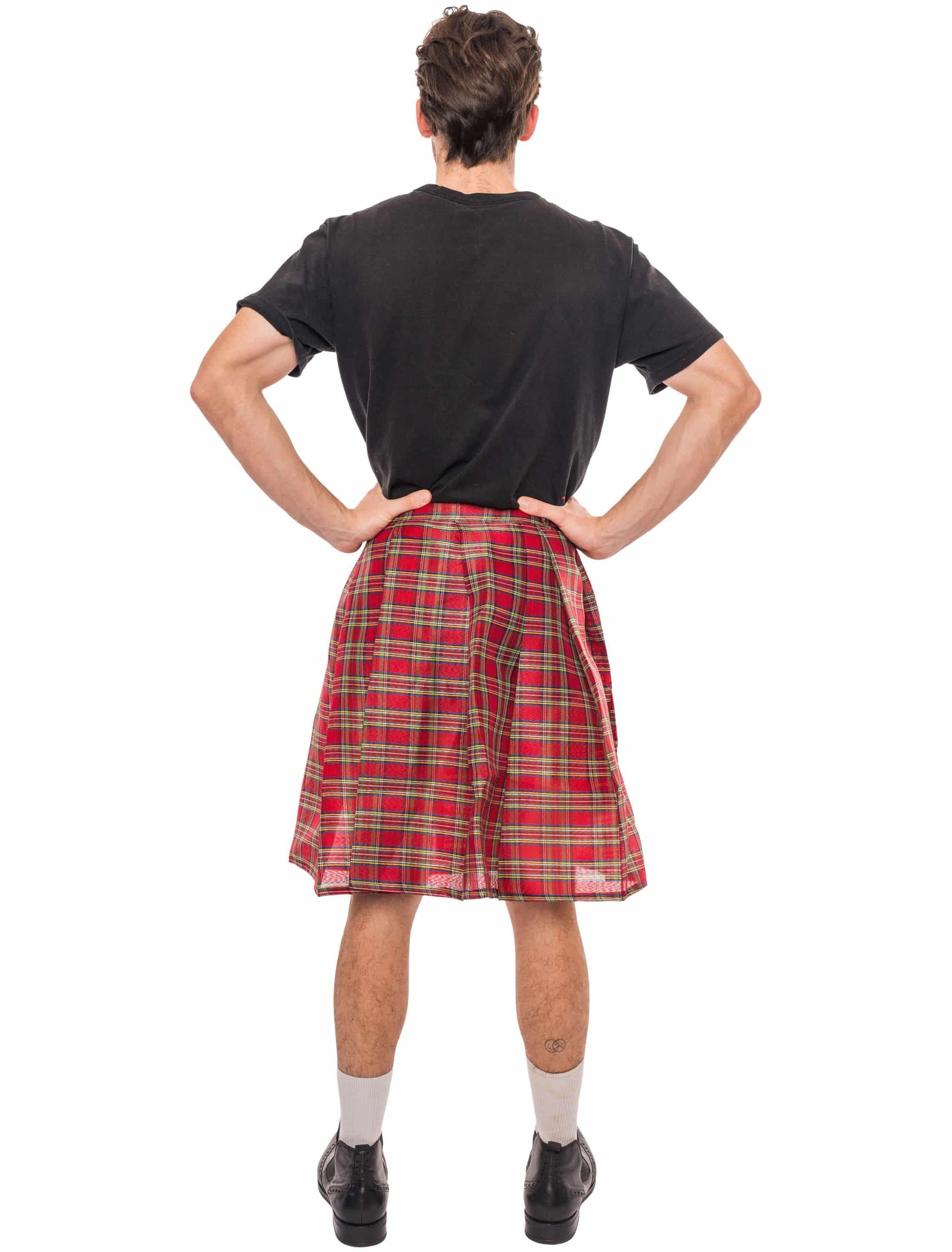 Kilt  Herren schwarz/rot one size