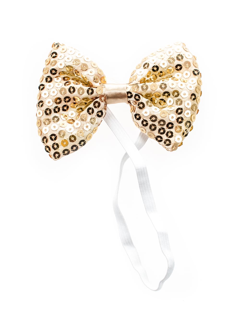 Fliege Pailletten gold