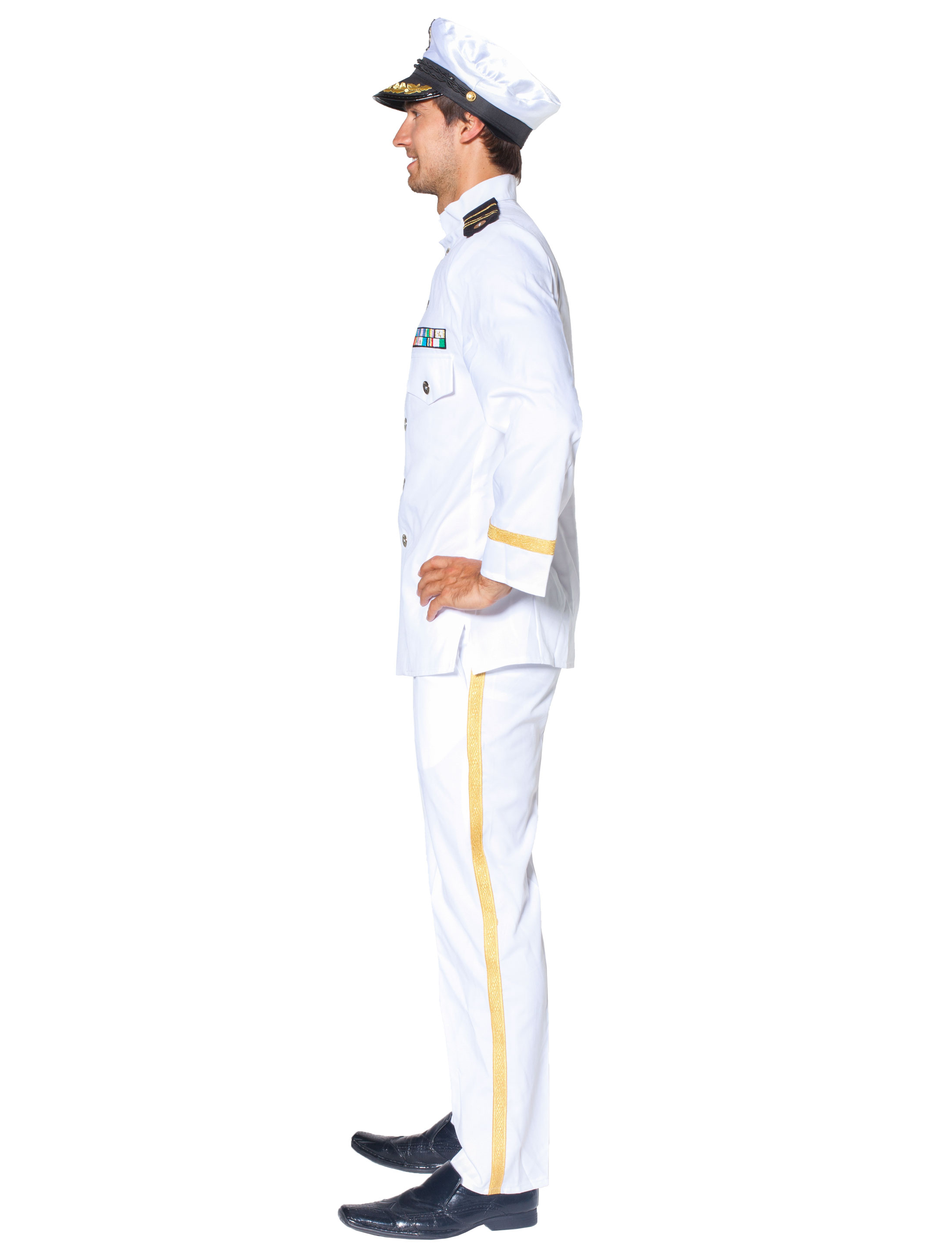 Kapitän Offizier 2-tlg. weiß XL