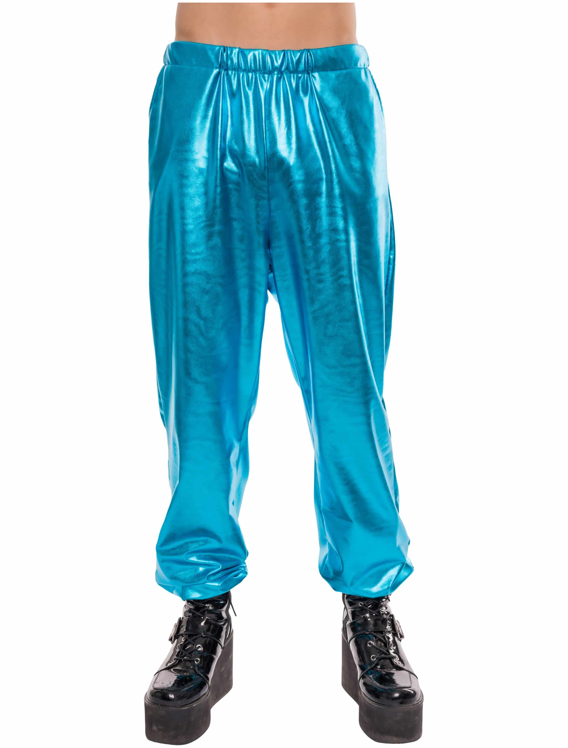 Hose metallic blau S/M