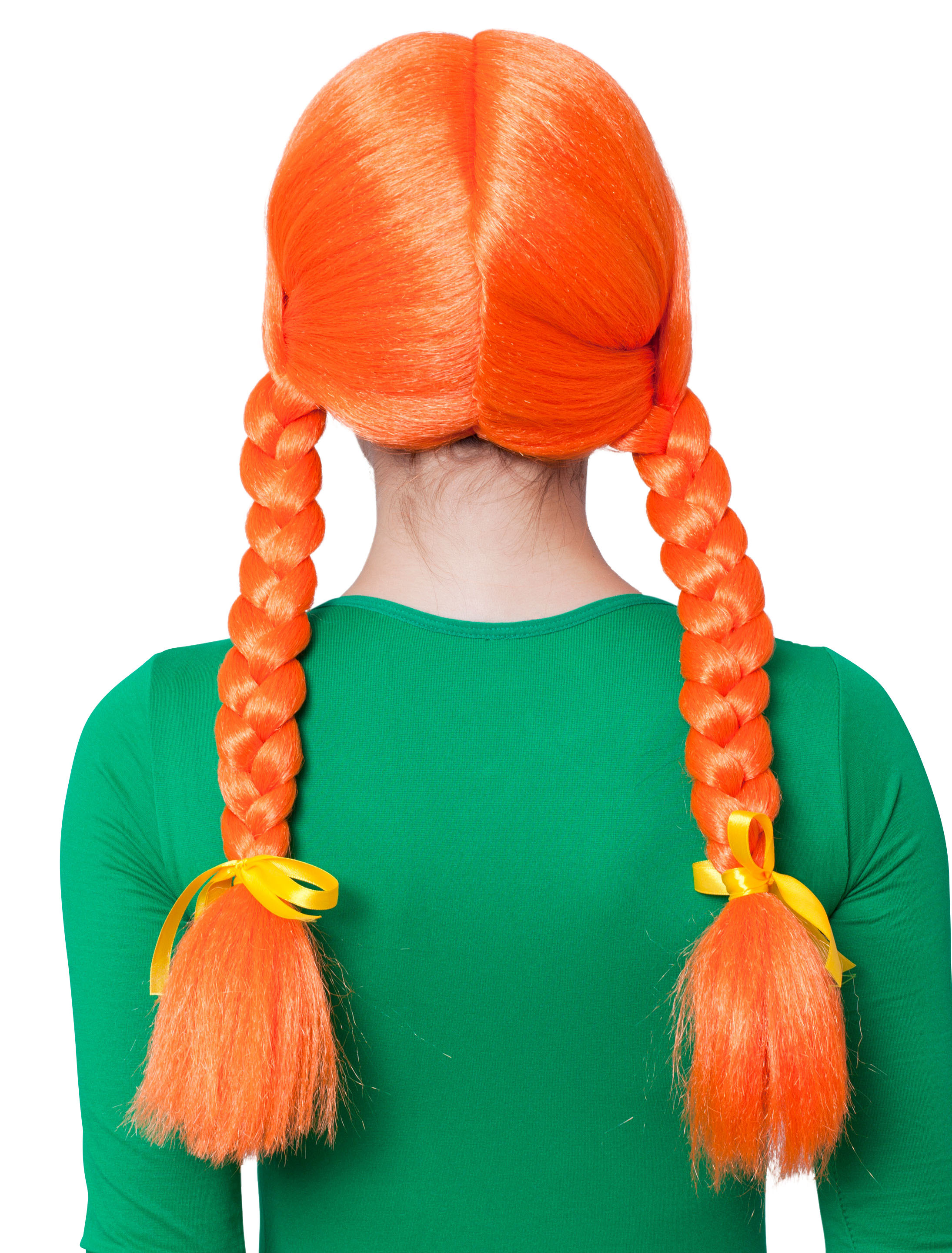 Perücke mit Zöpfen orange Perücke mit Zöpfen orange