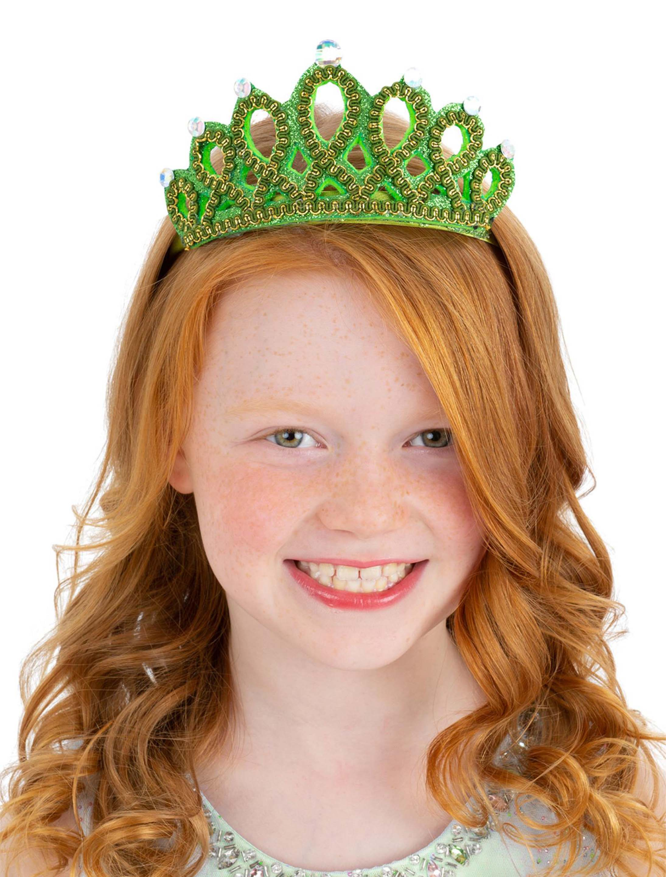 Tiara mit Steinen Kinder grün