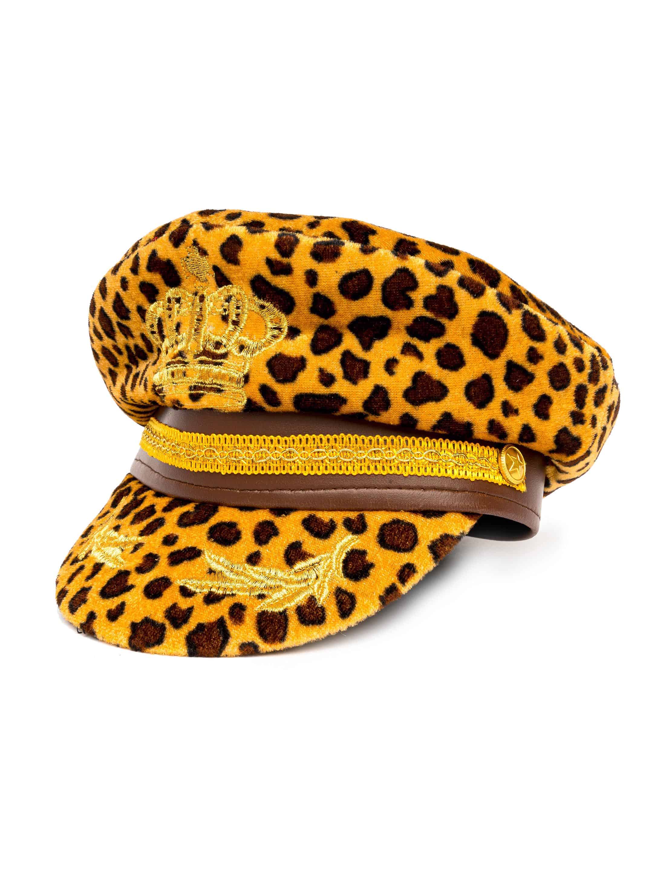 Kappe Leopard braun one size