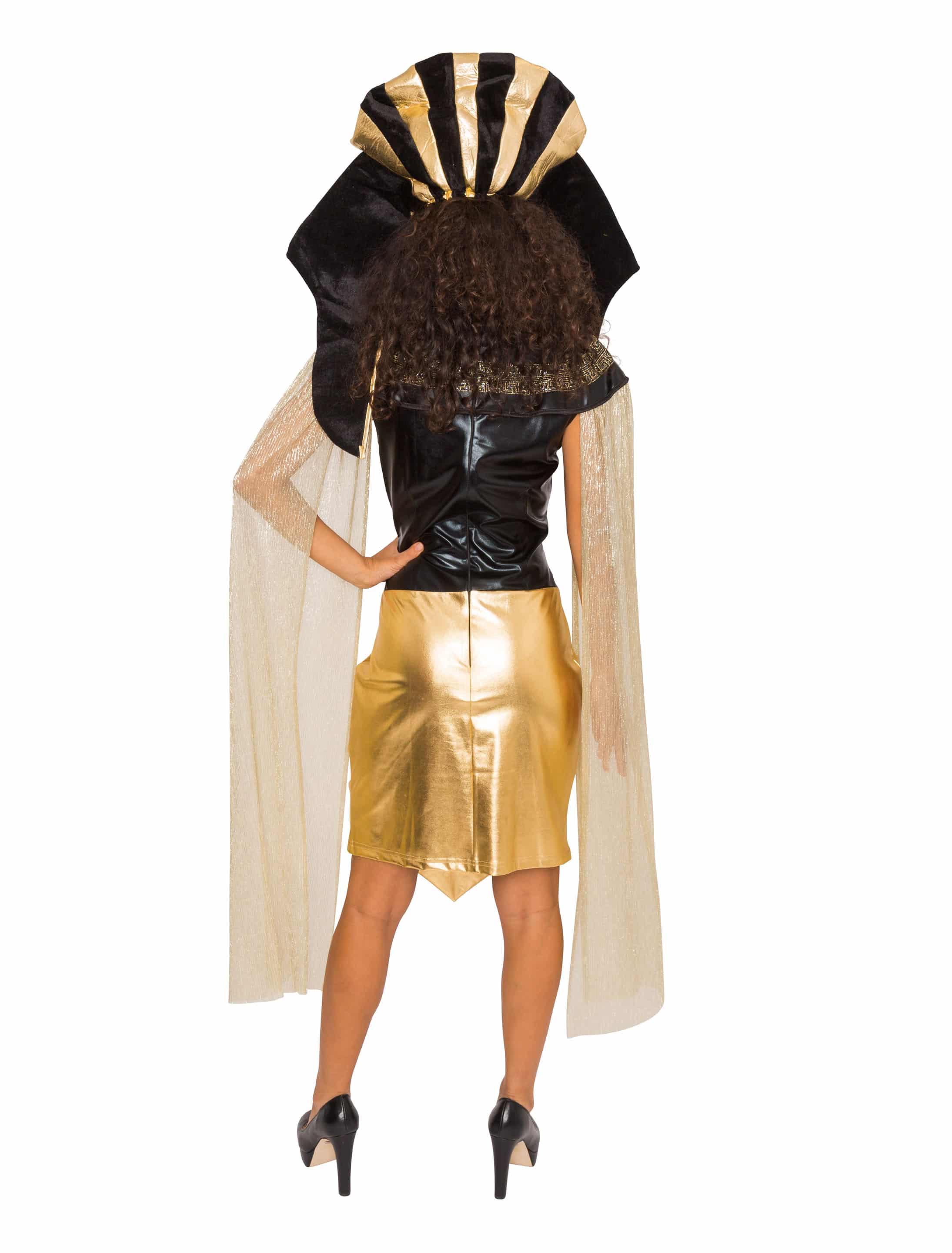 Kleid Pharaonin Hathor Damen schwarz/gold 2XL