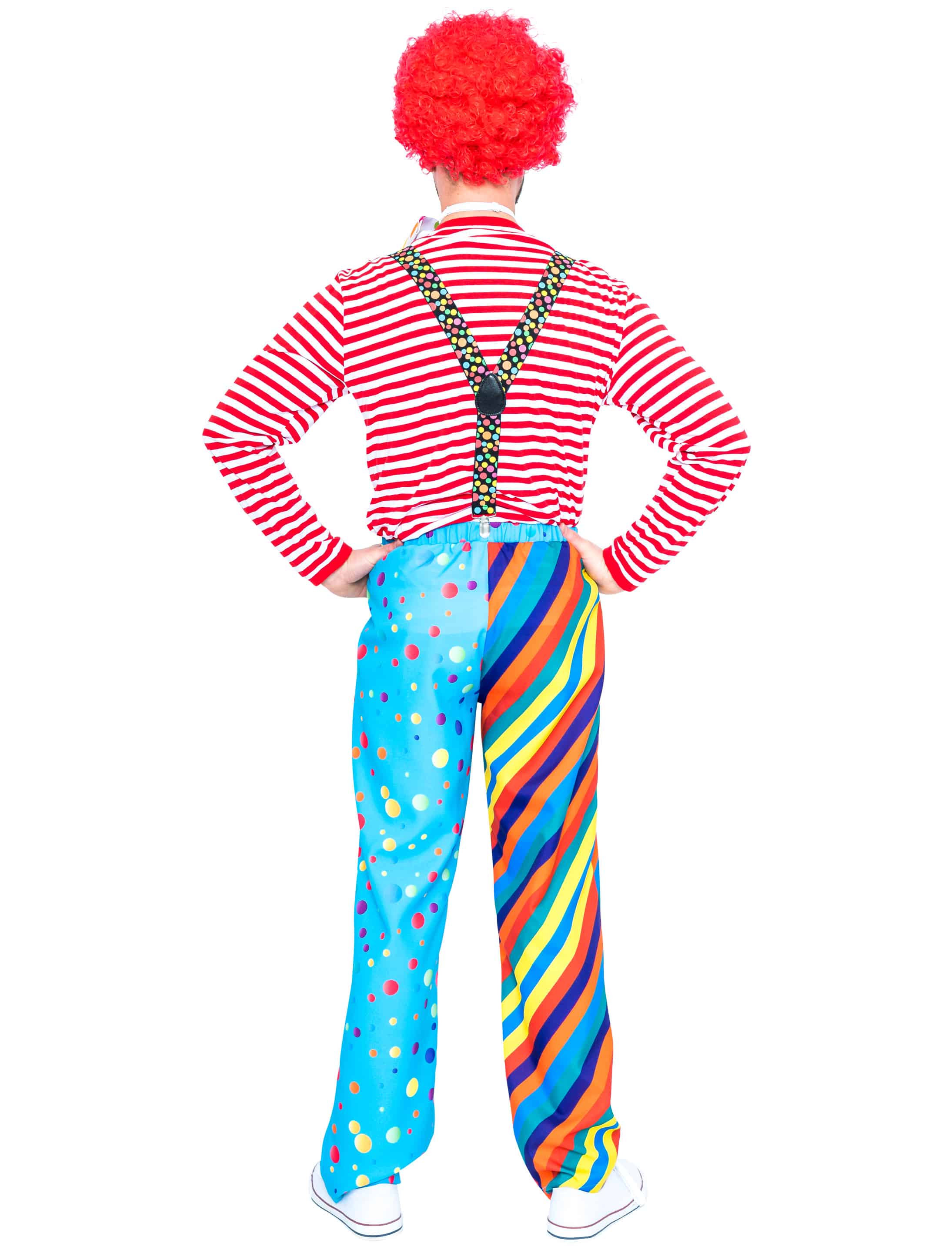 Hose Regenbogen Clown Herren bunt S