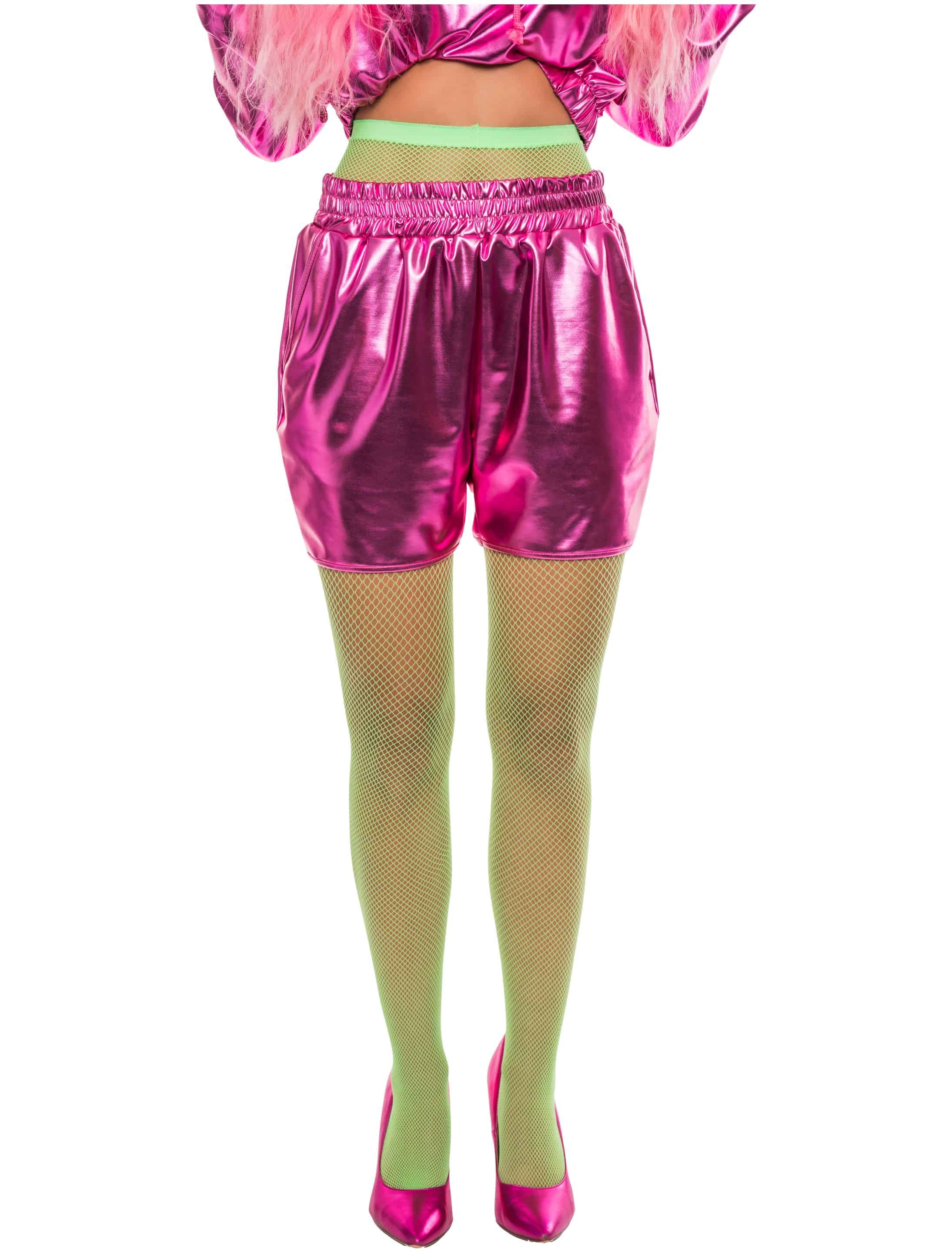 Hot Pants metallic Damen pink S/M