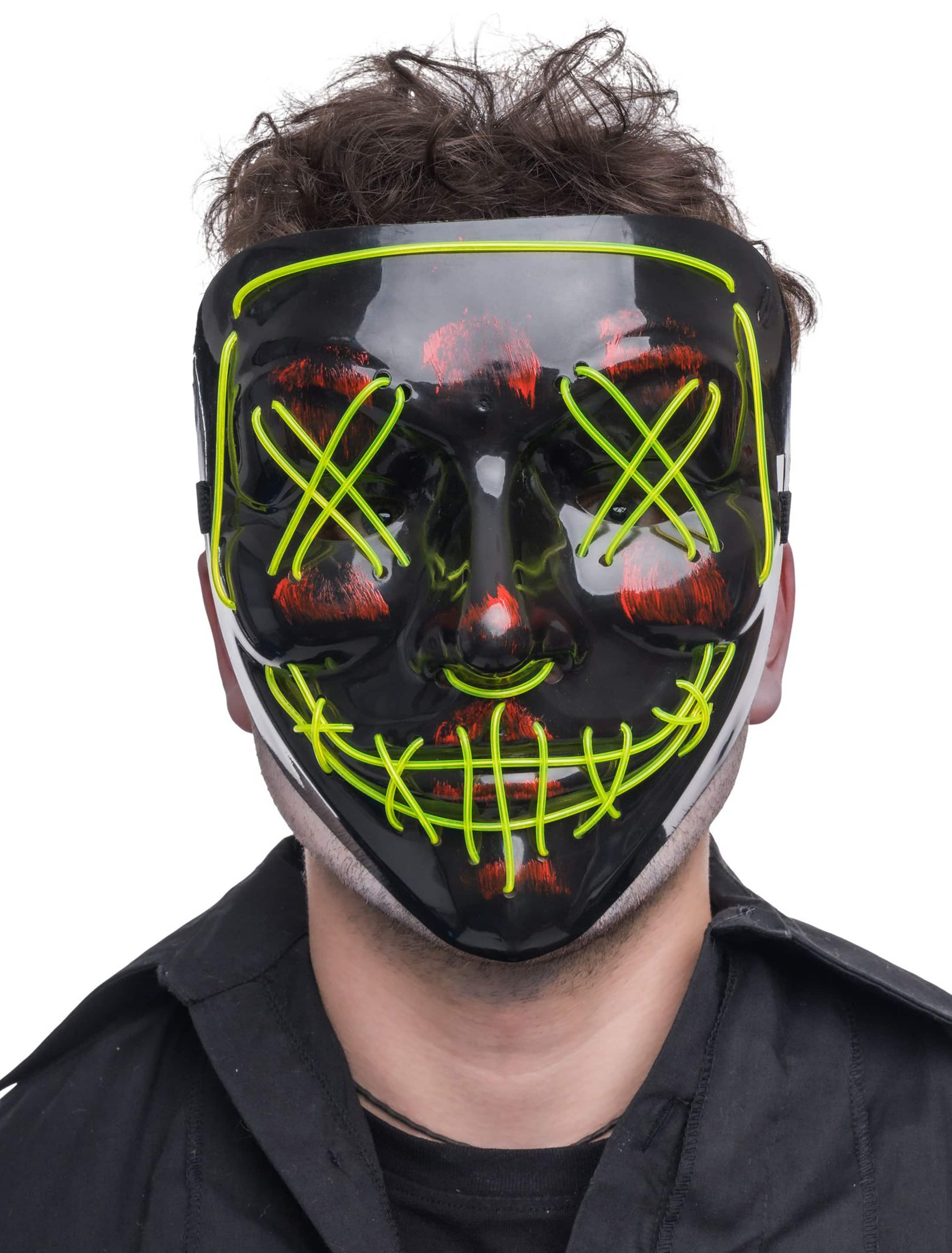LED Maske Anonym grün