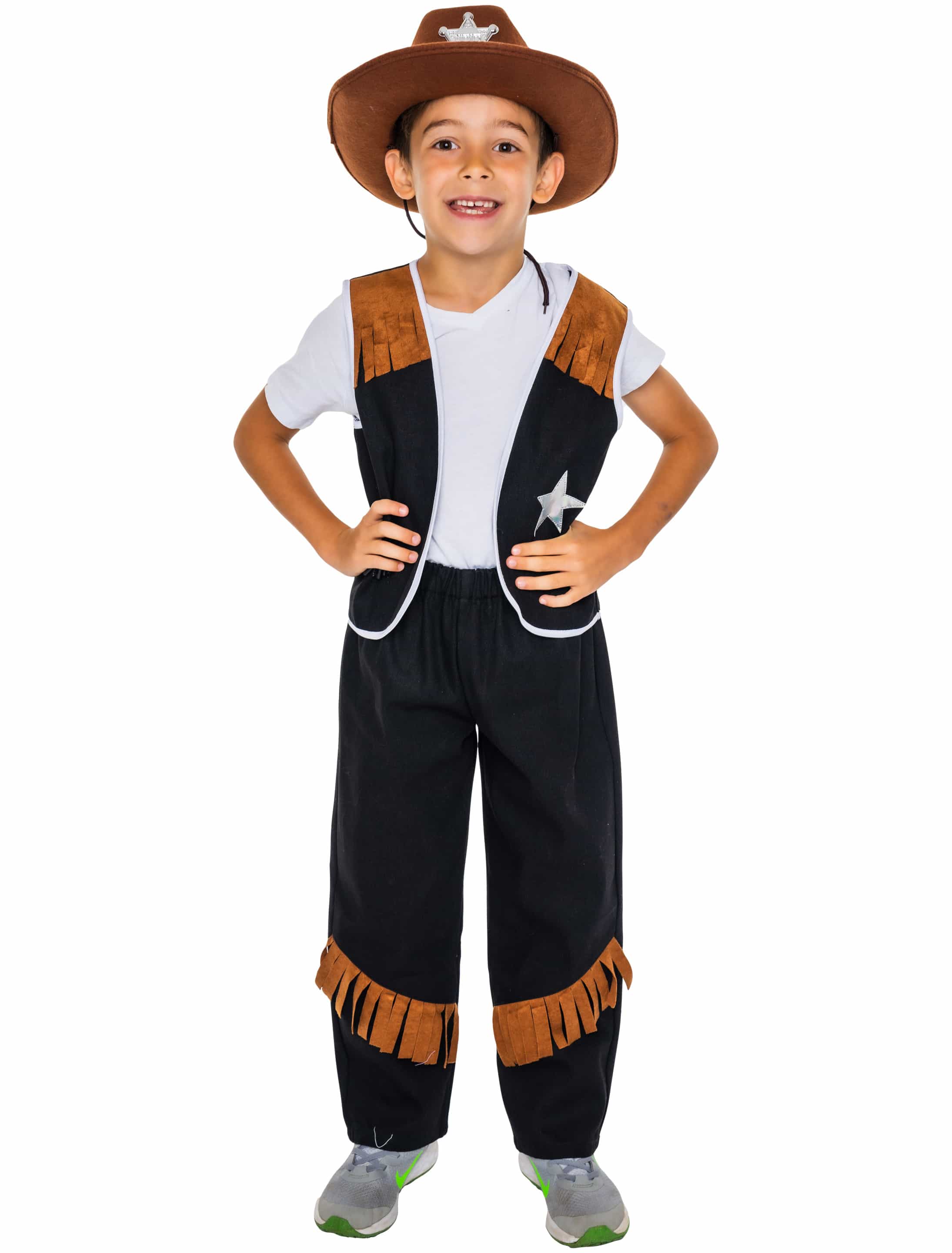 Cowboy Jonny Kinder 2-tlg. schwarz 128
