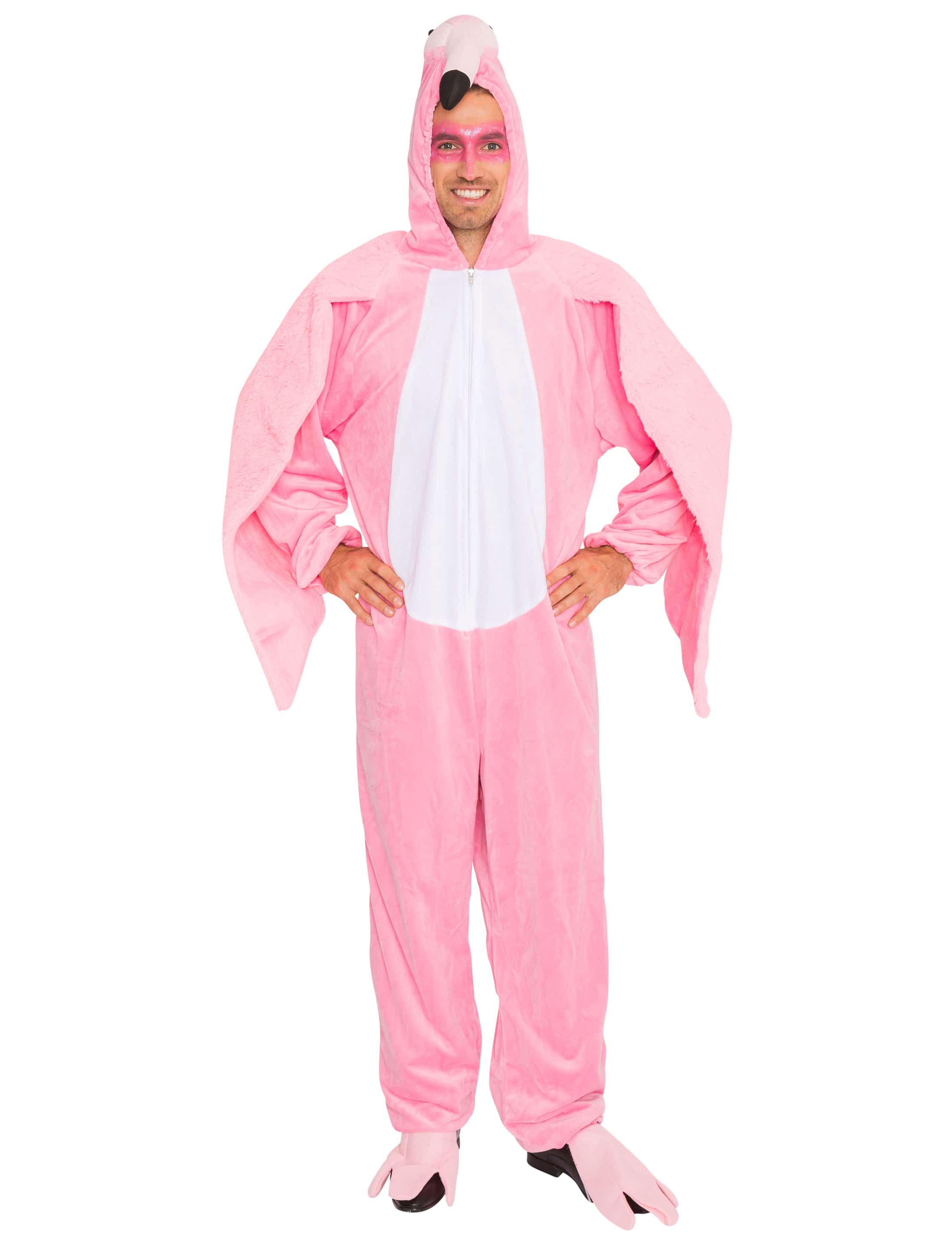 Overall Plüsch Flamingo Herren pink 56/58