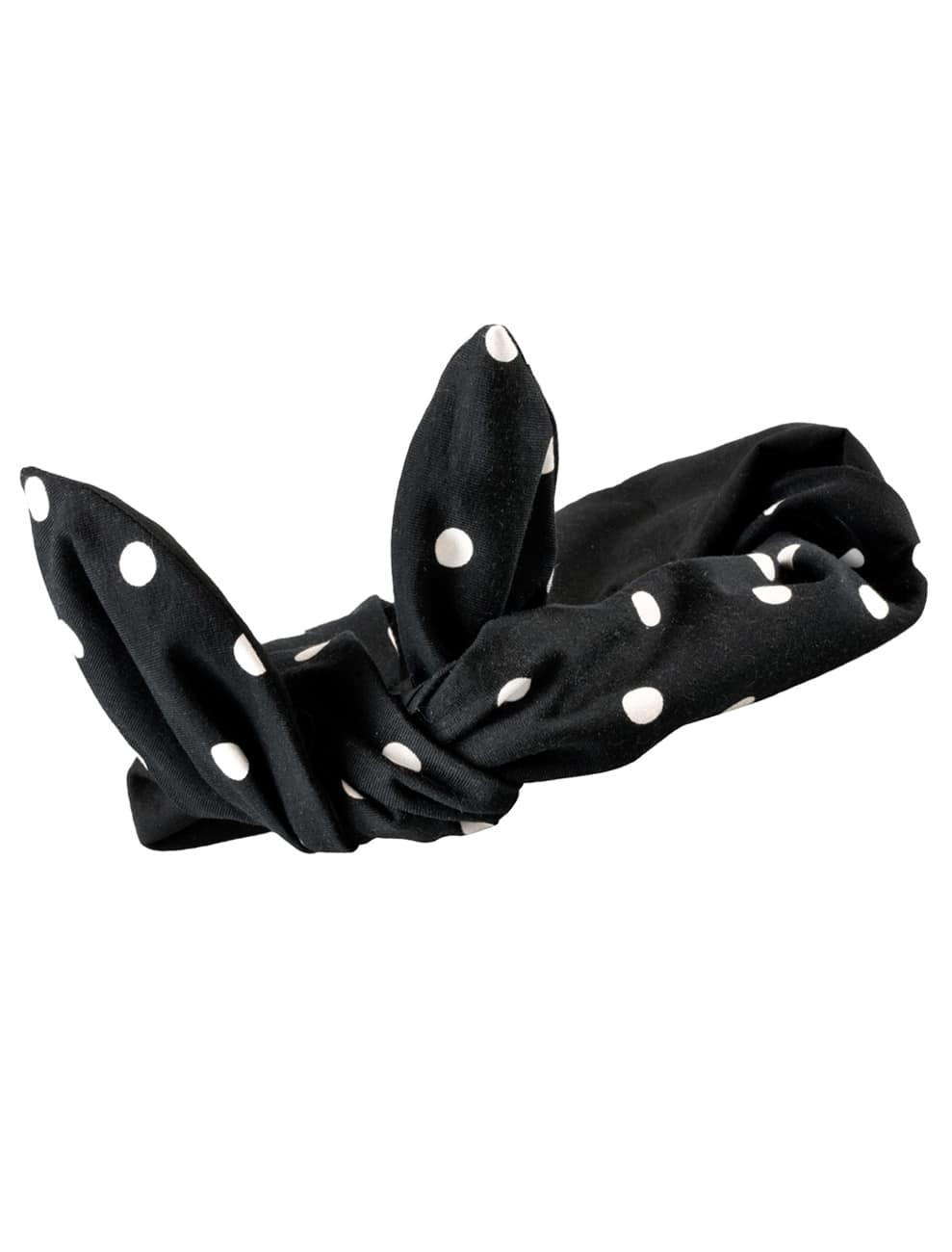 Haarband Rock´n Roll schwarz mit Punkten weiß