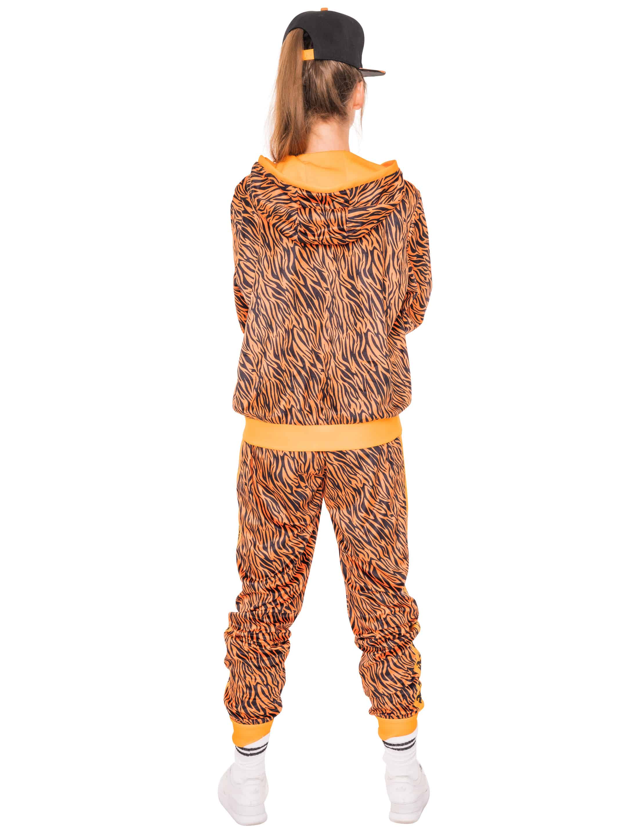 Jogginganzug Rhythmusgymnastik Tiger schwarz/orange S/M