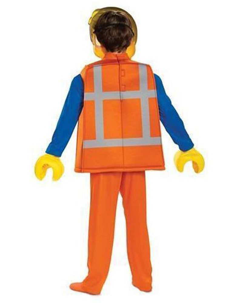 Kostüm LEGO Emmet deluxe 5-tlg. orange 4-6 Jahre