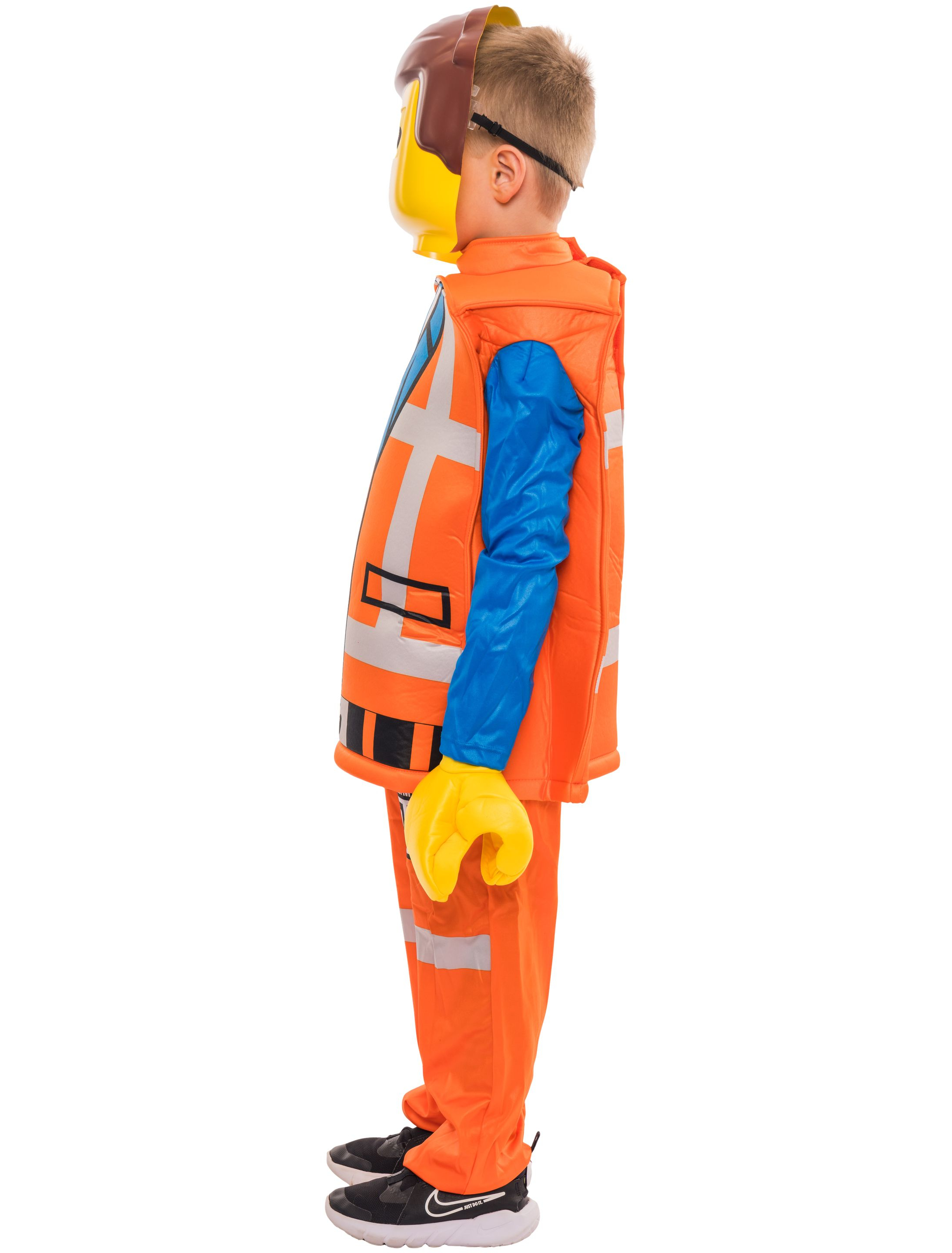 Kostüm LEGO Emmet deluxe 5-tlg. orange 7-8 Jahre