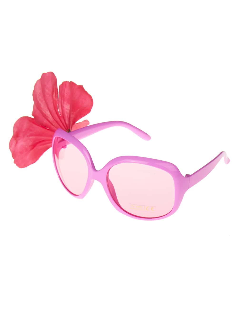 Brille mit Hawaii-Blüte pink