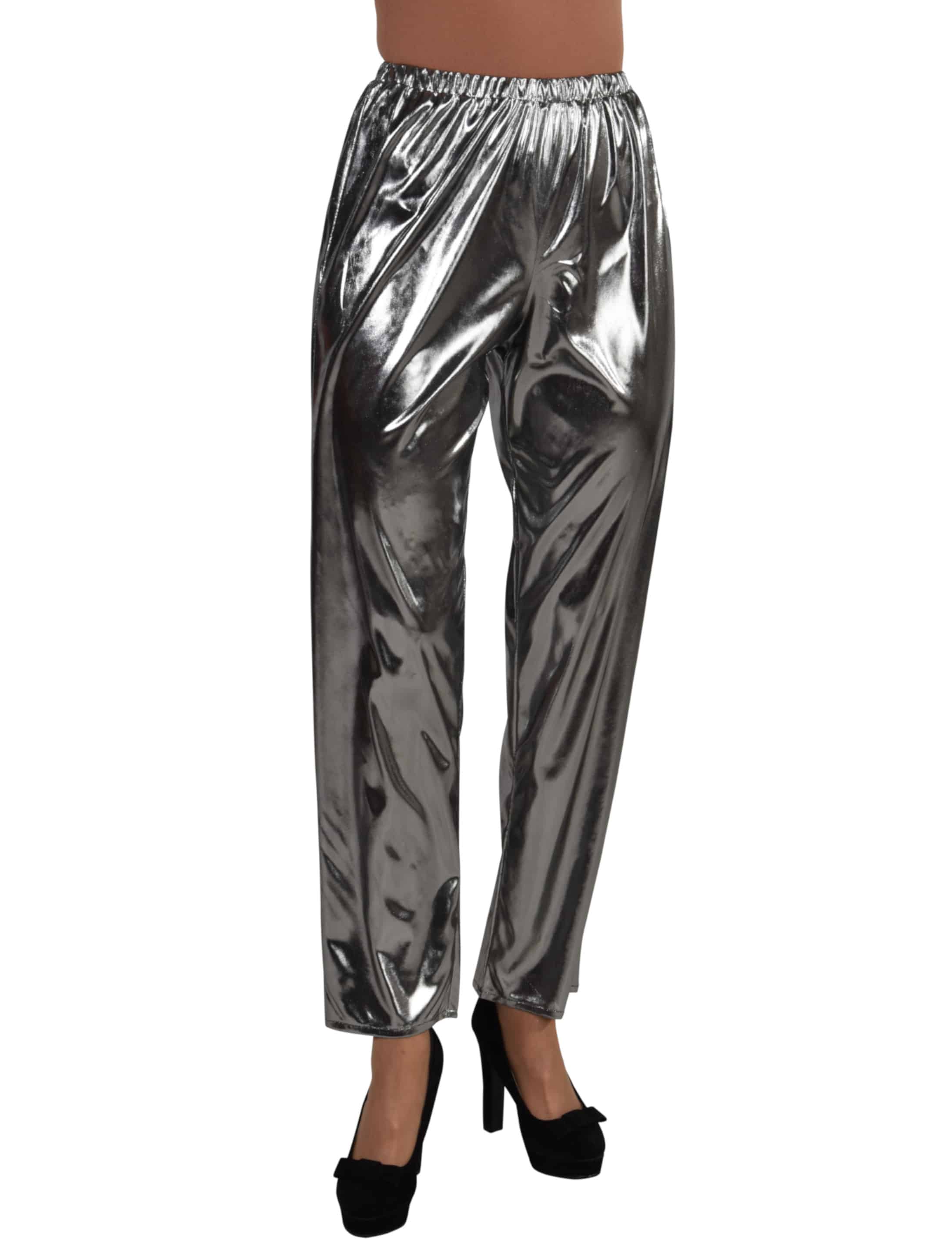 Hose metallic Unisex silber XL/2XL