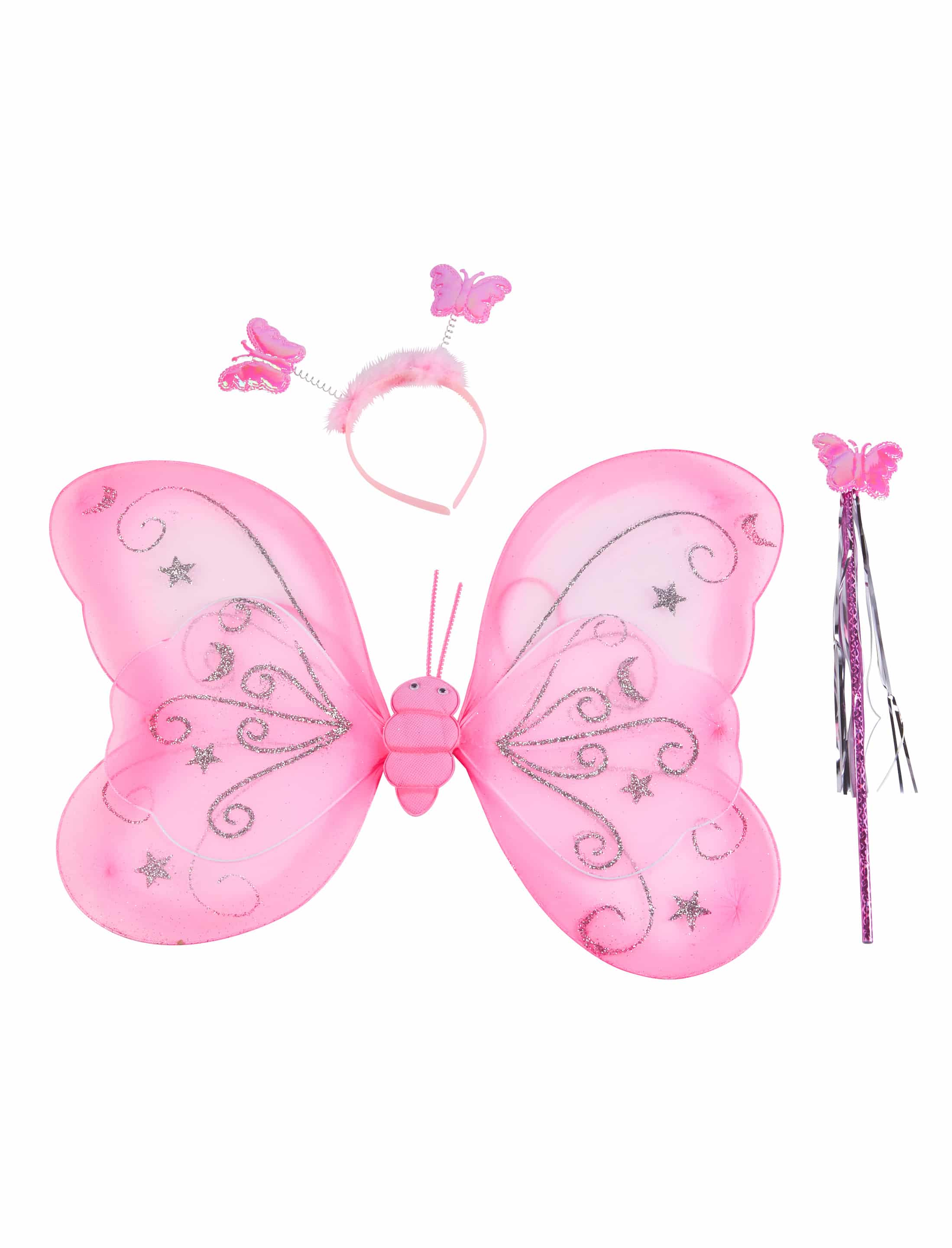 Schmetterlings-Set 3-tlg. pink