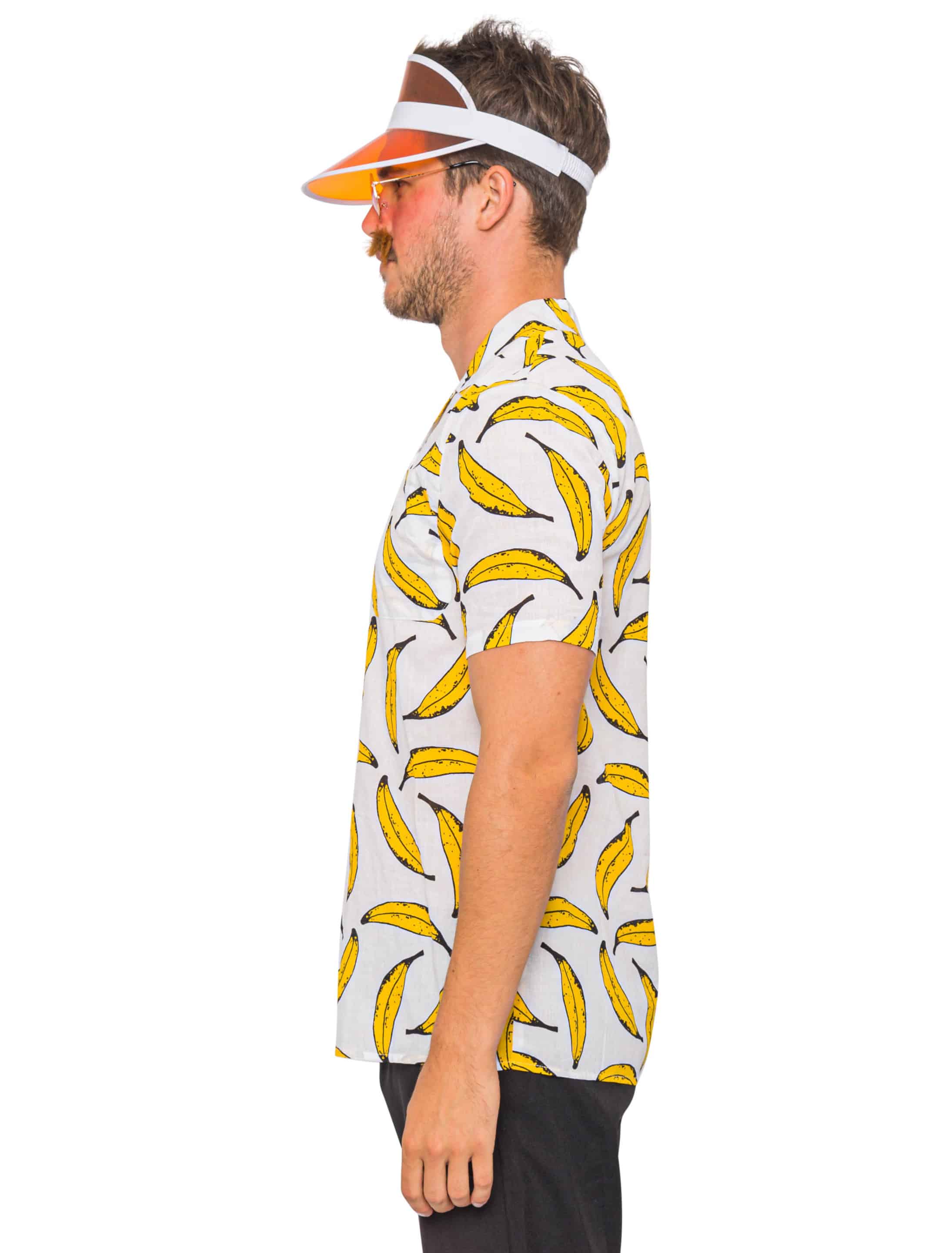 Hemd Hawaii mit Bananen gelb S
