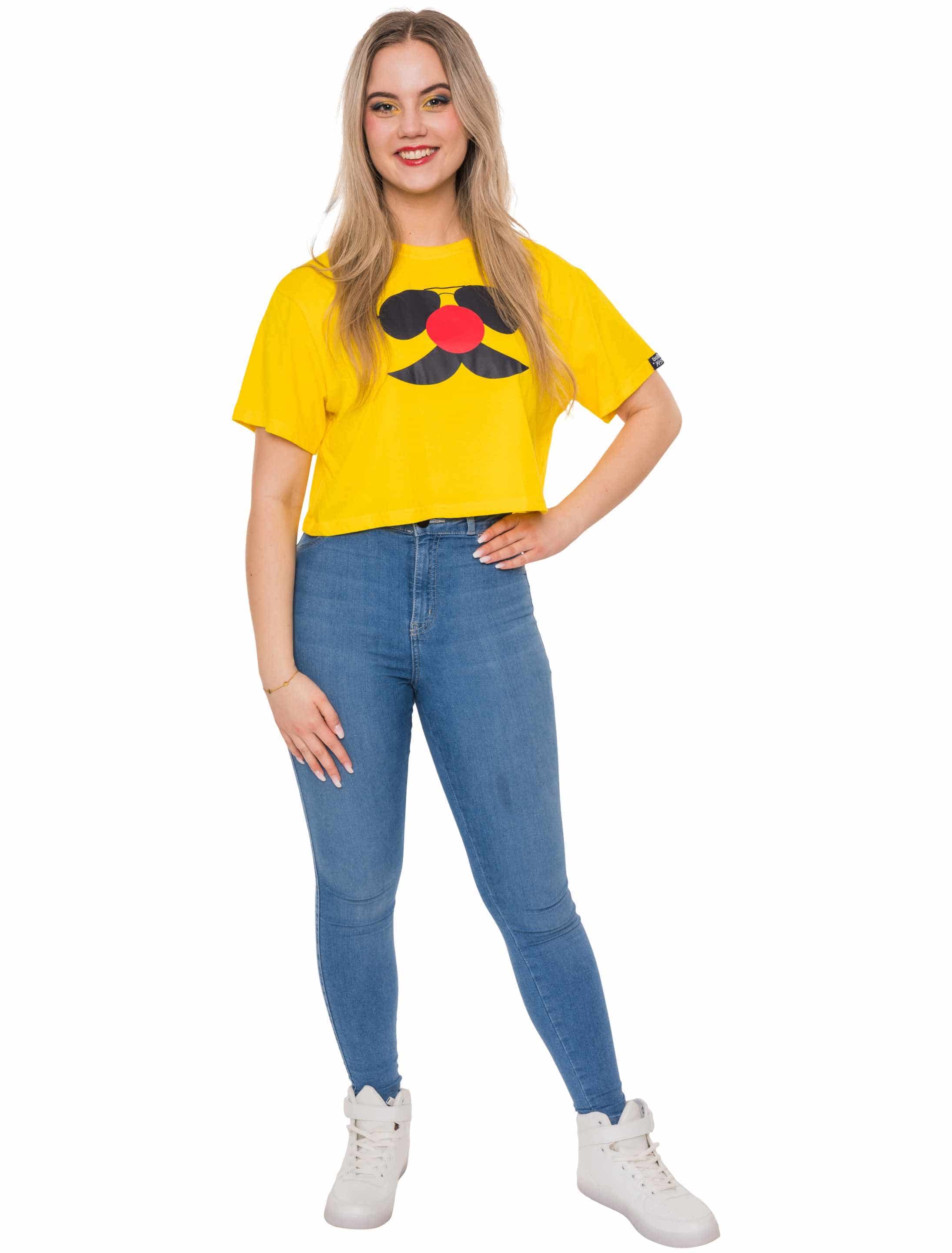 JIS Crop Shirt Damen gelb 2XL-3XL