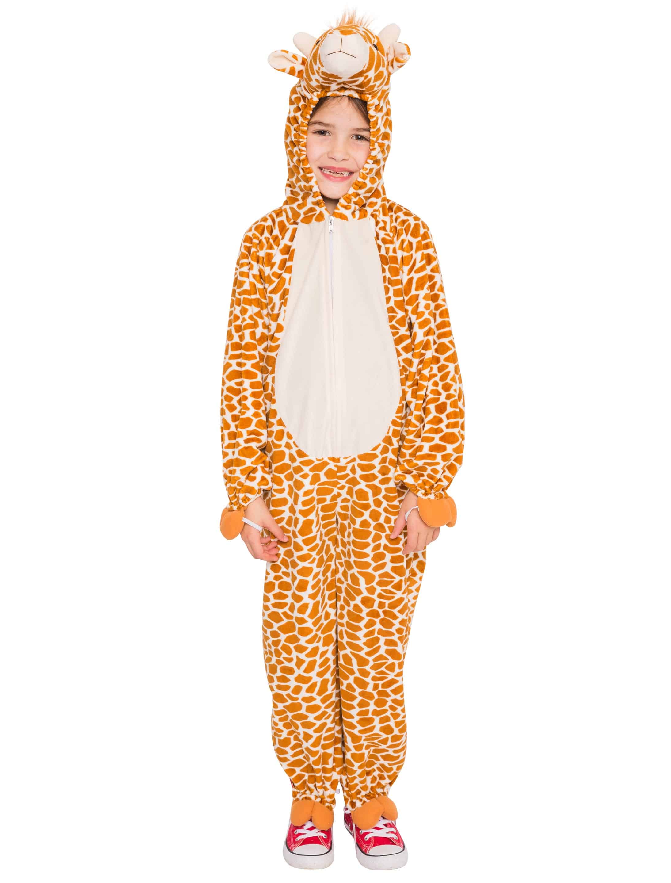 Overall Plüsch Giraffe Kinder hellbraun 98-104