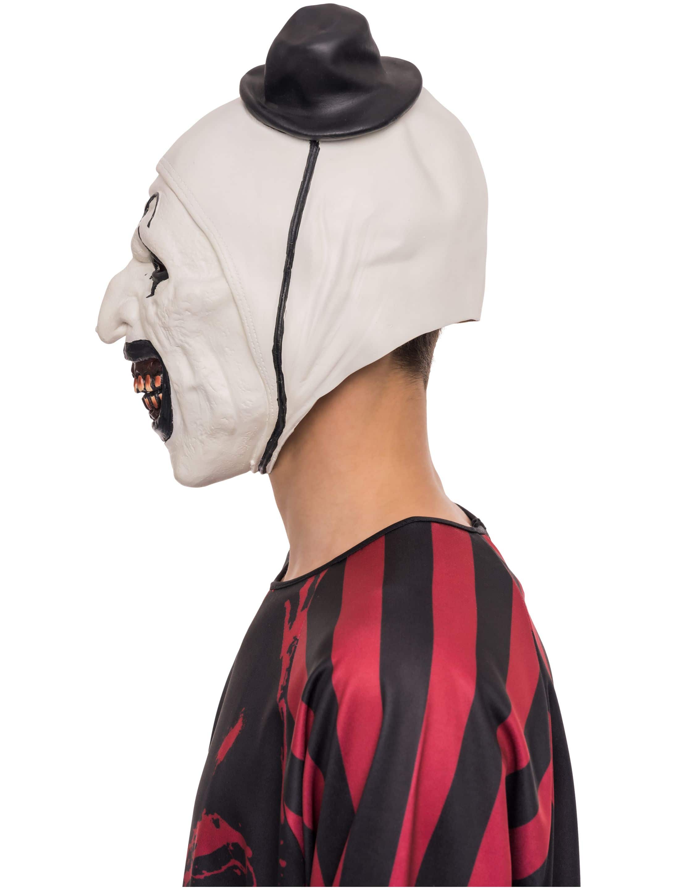 Latexmaske Terrifier schwarz/weiß Latexmaske Terrifier schwarz/weiß