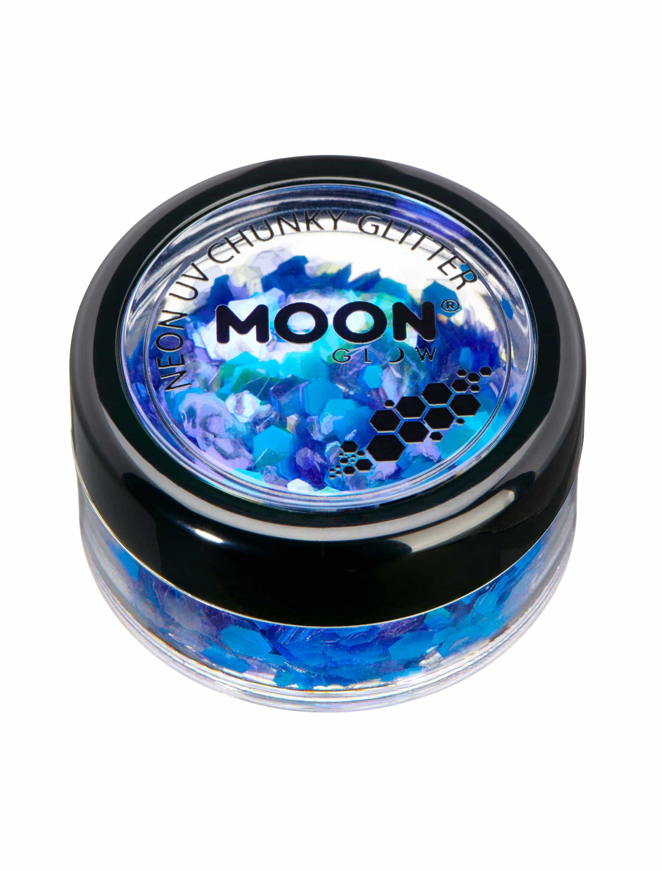 Glitzer Chunky Neon UV 3g neonblau
