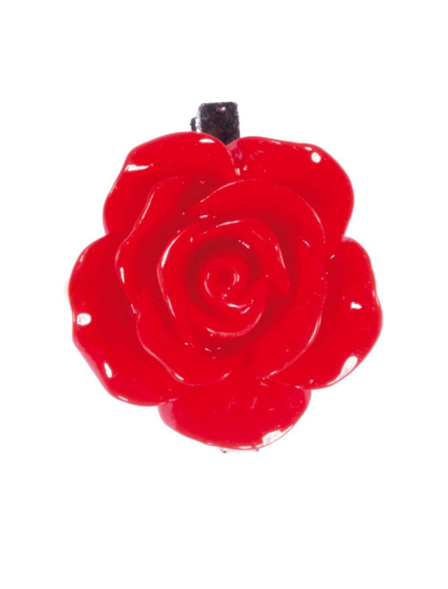 Clip Rose 2,5cm 6 Stk. rot