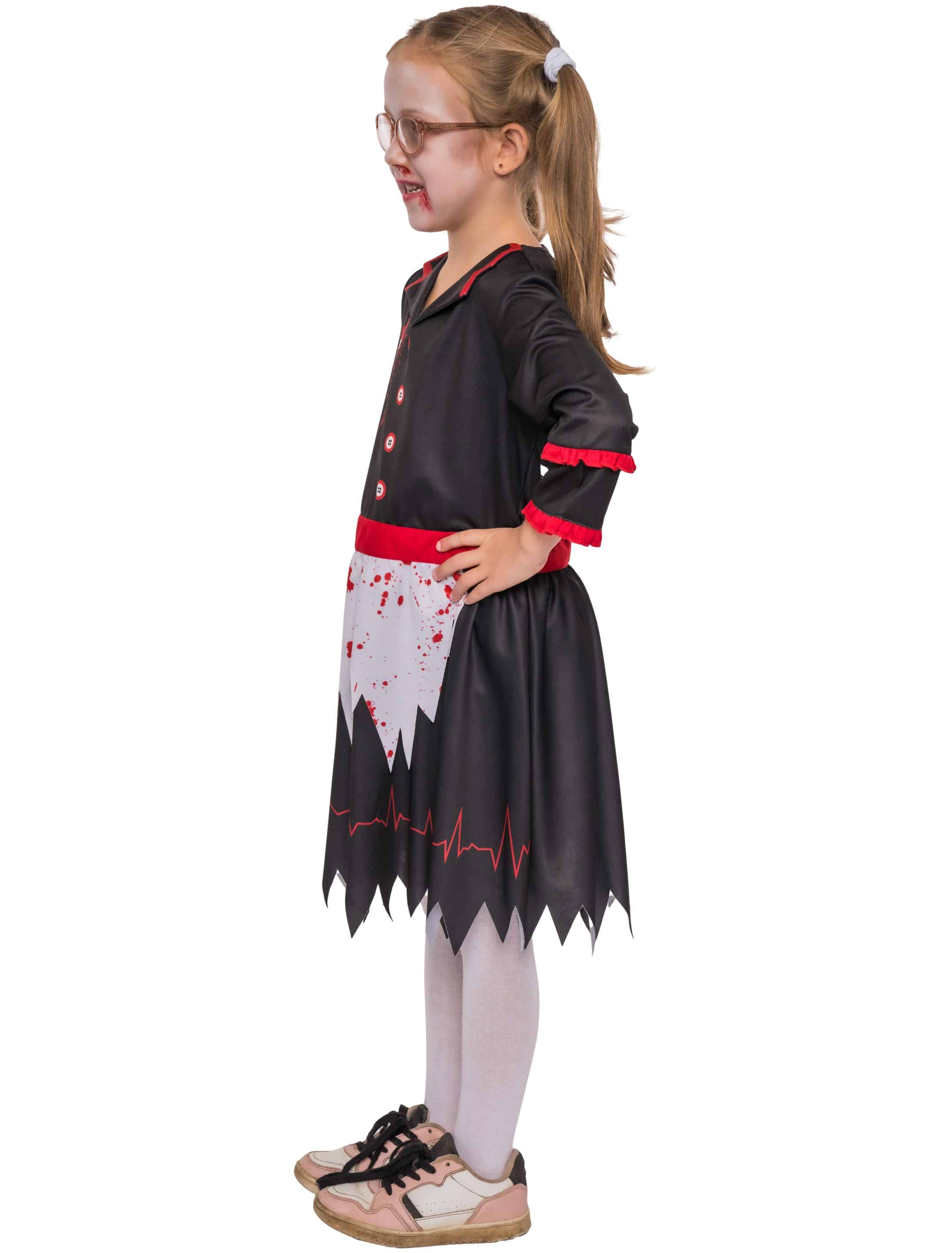 Kleid blutige Krankenschwester schwarz/rot 116/128