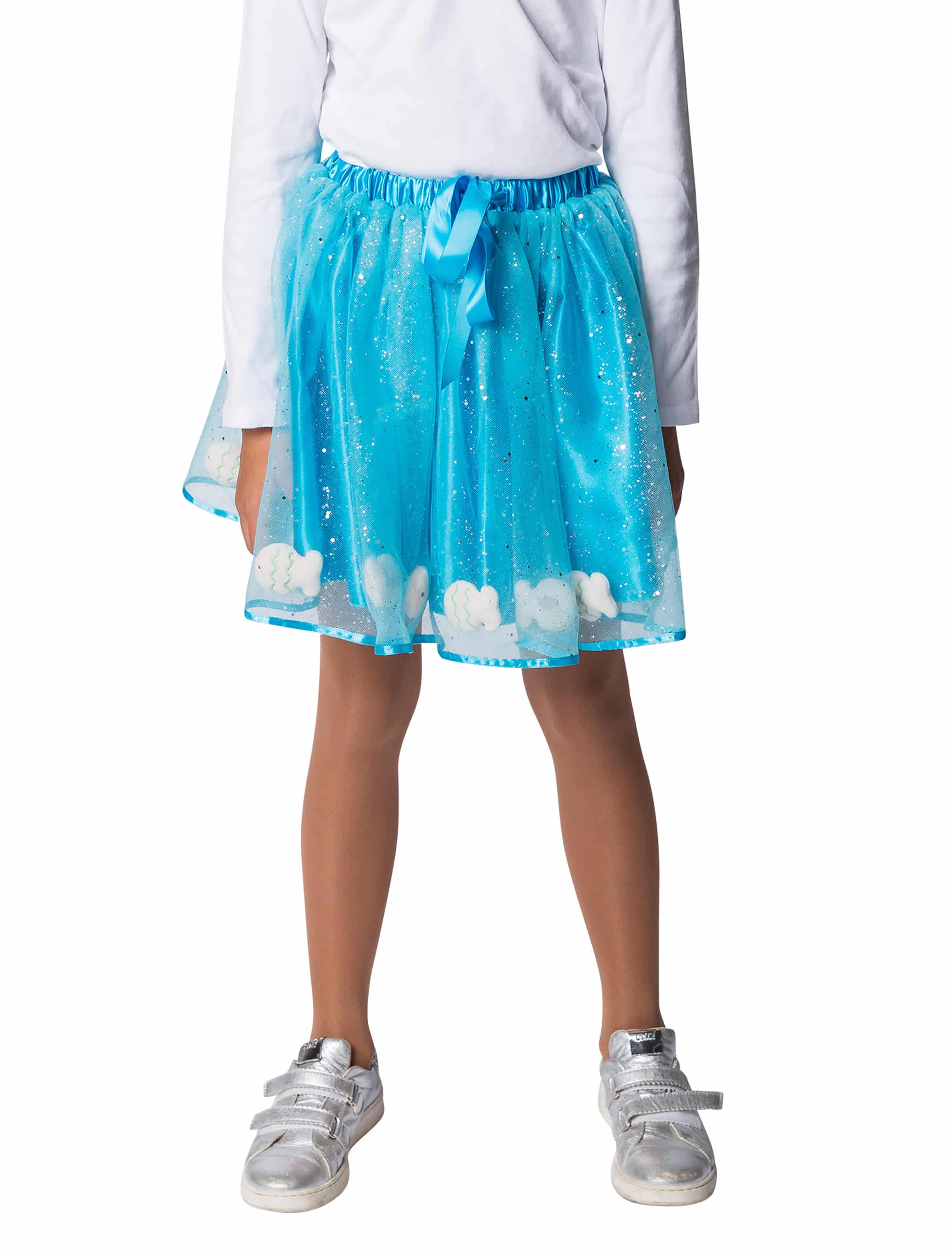 Petticoat mit Fischen Kinder blau