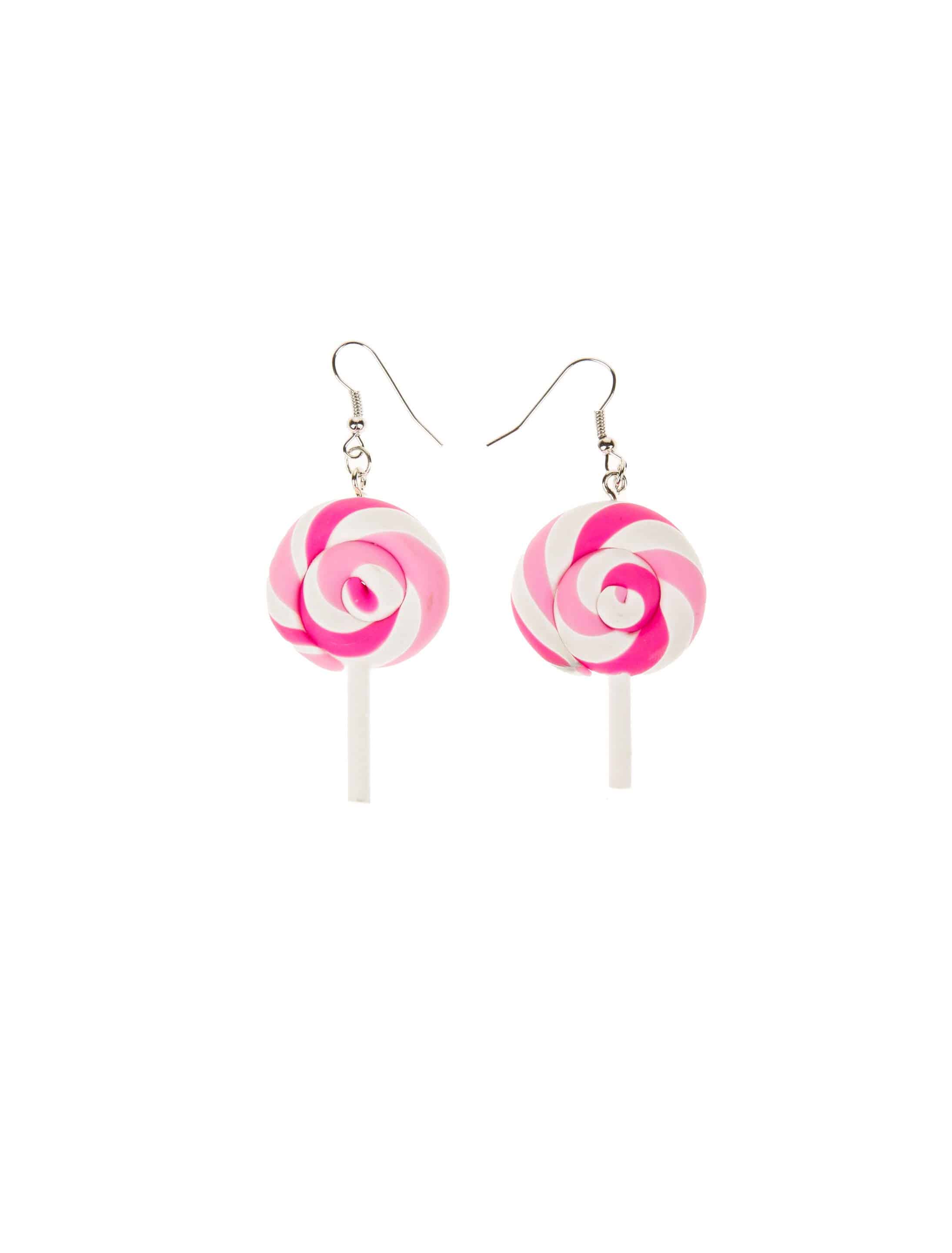 Ohrringe Candy Lolli pink/weiß