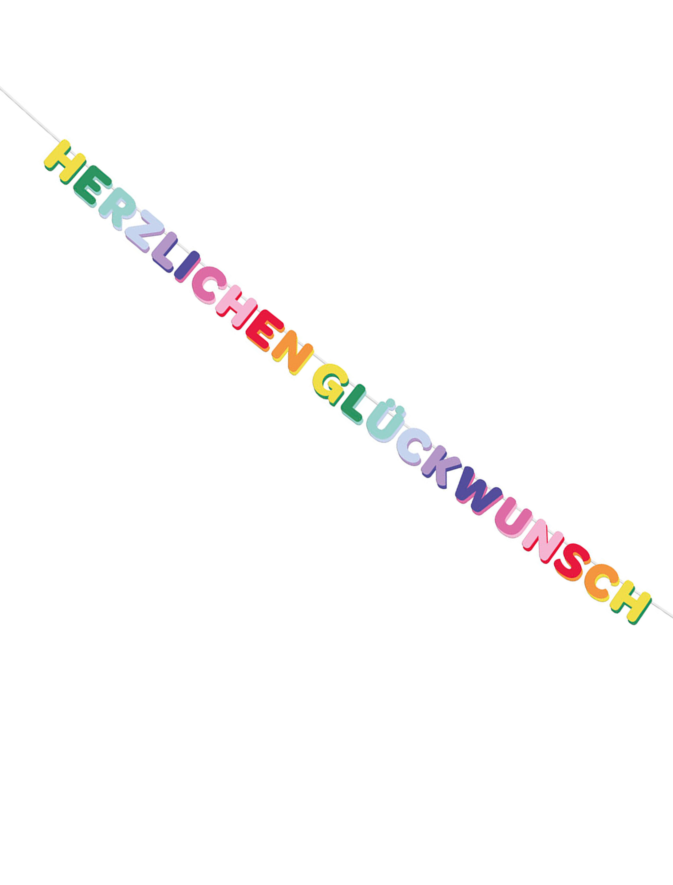 Girlande Herzlichen Glückwunsch 2,6m bunt