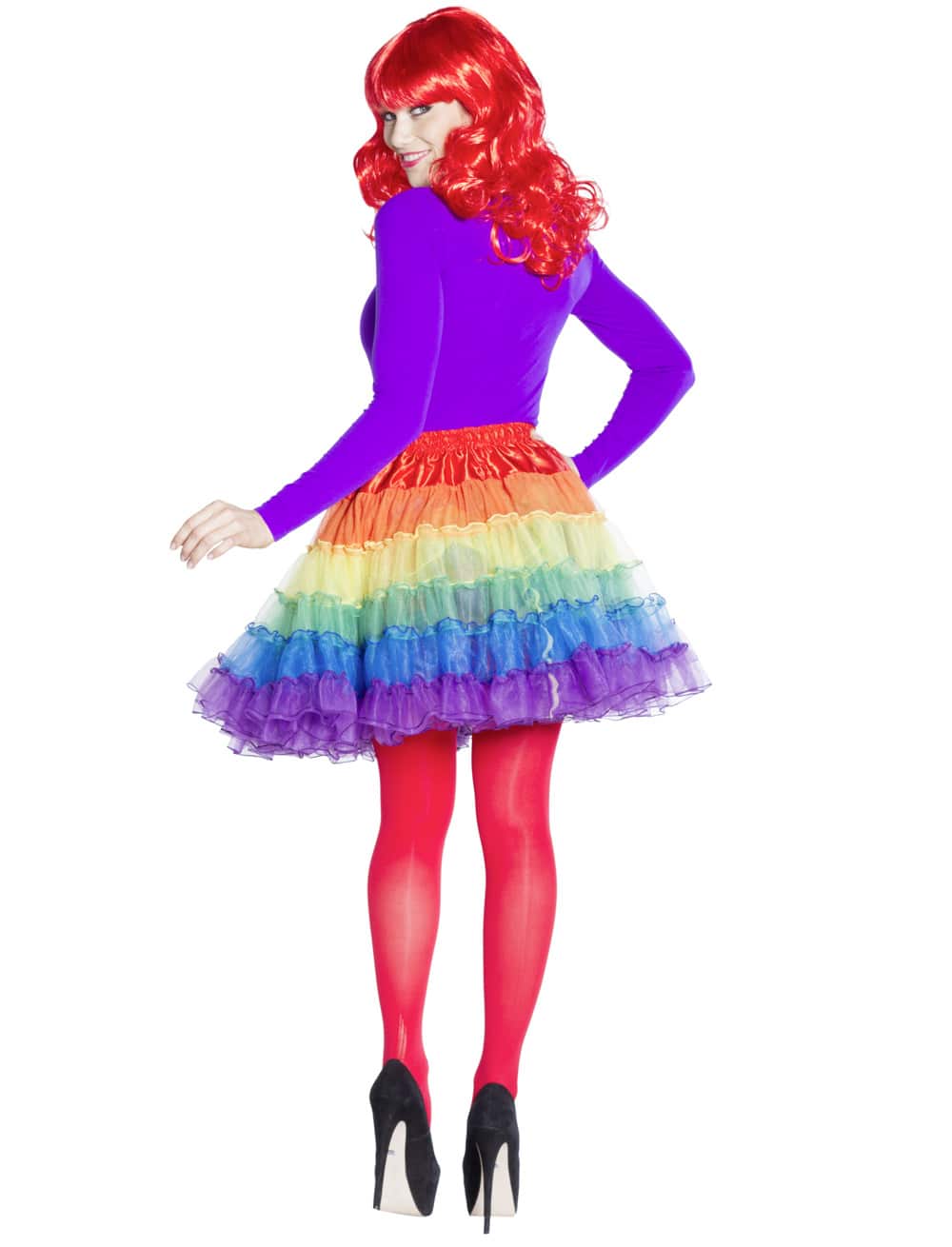 Petticoat de luxe gestreift Damen rainbow one size