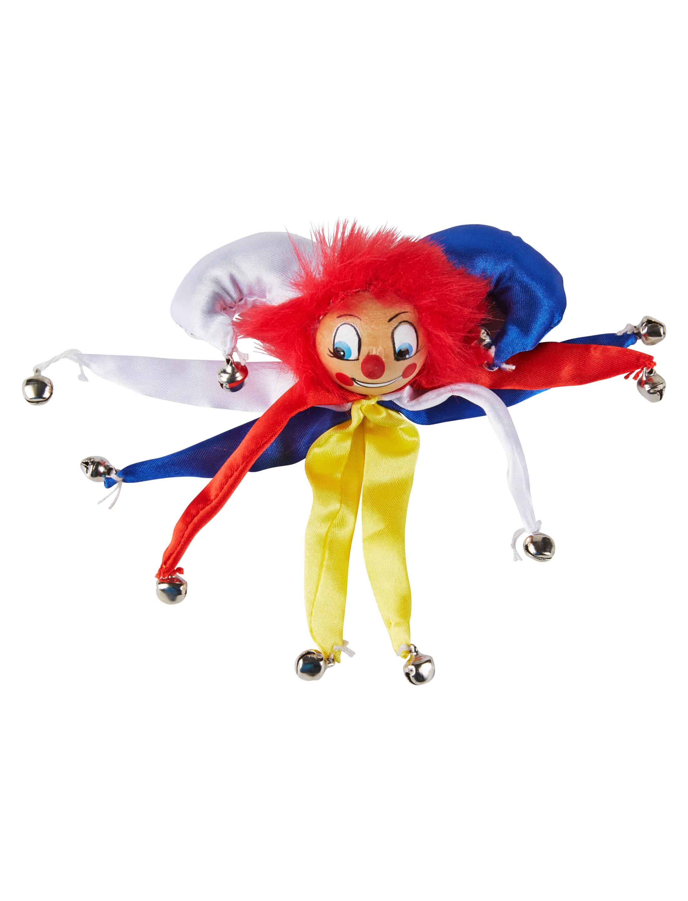 Anstecker Clown 11cm rot/weiß/blau