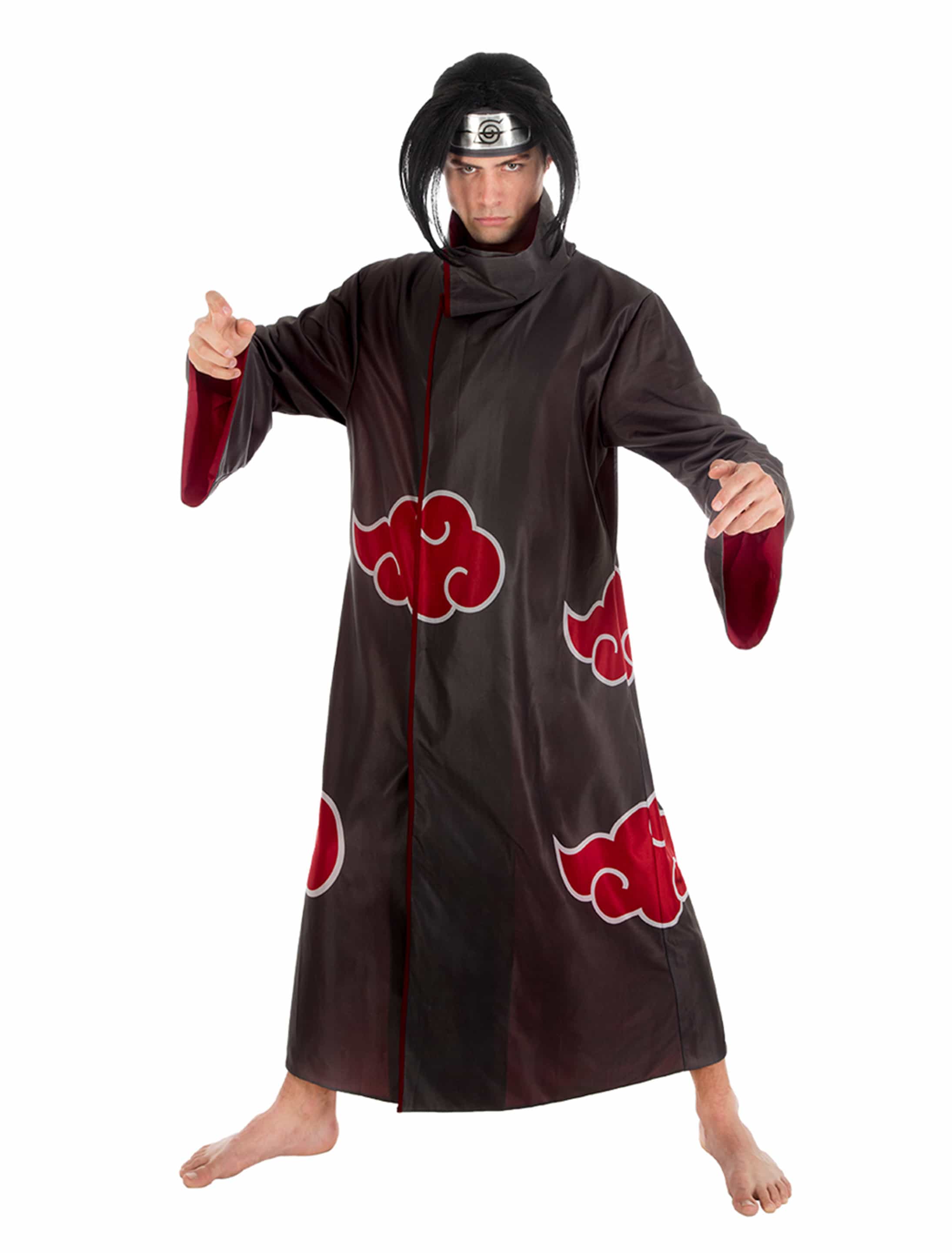 Kostüm Itachi 2-tlg. Herren schwarz/rot M