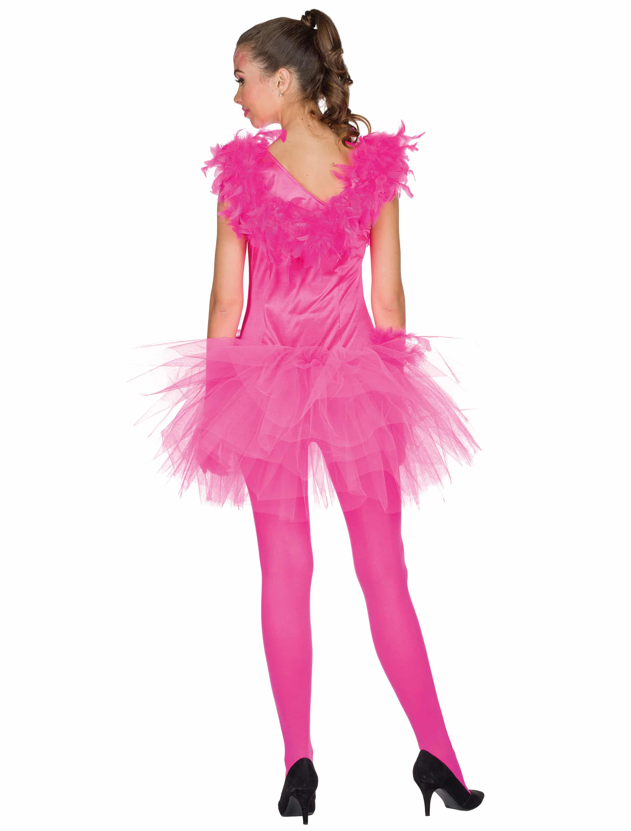 Kleid Flamingo Damen kurz pink 34