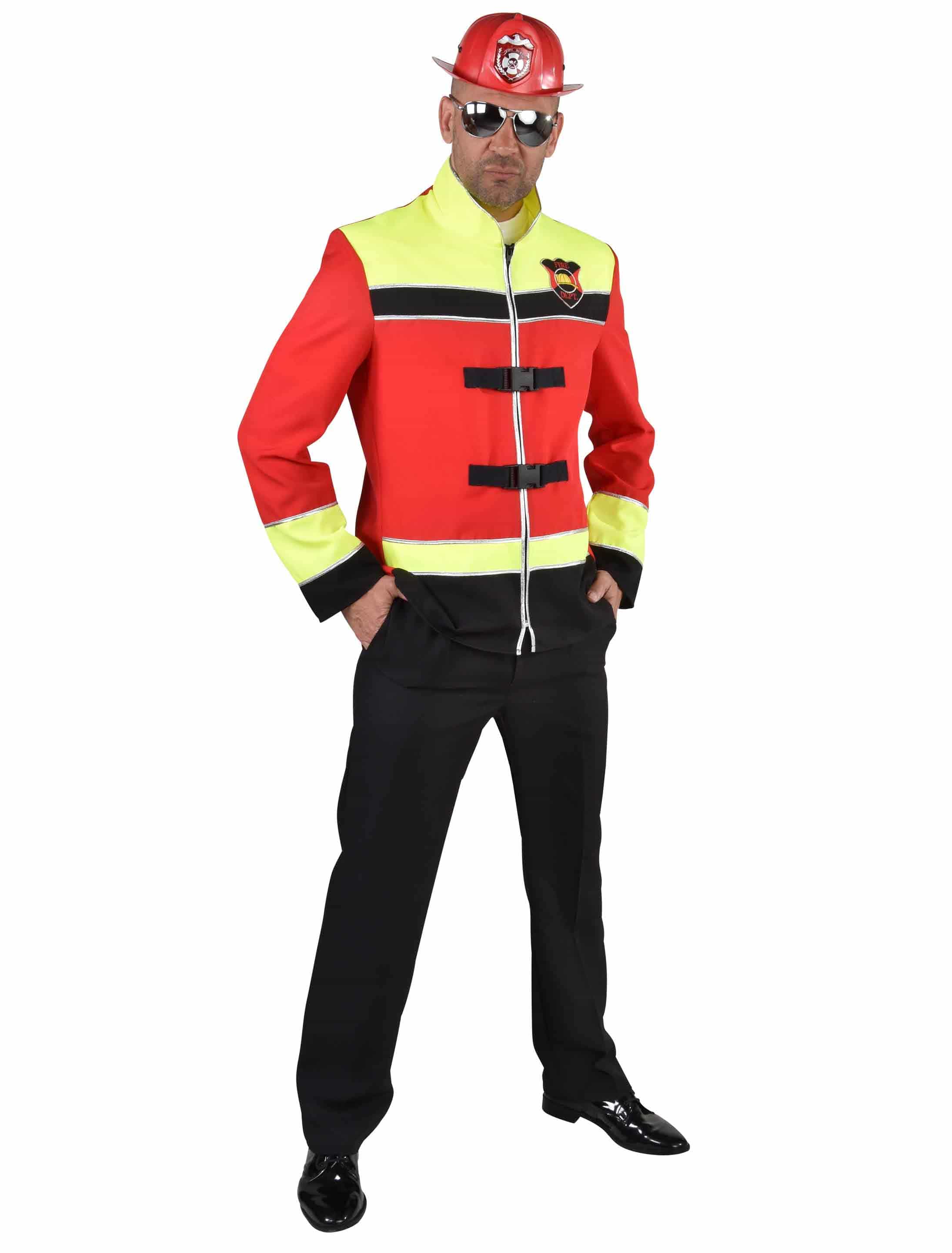 Jacke Feuerwehr Herren schwarz/rot 3XL