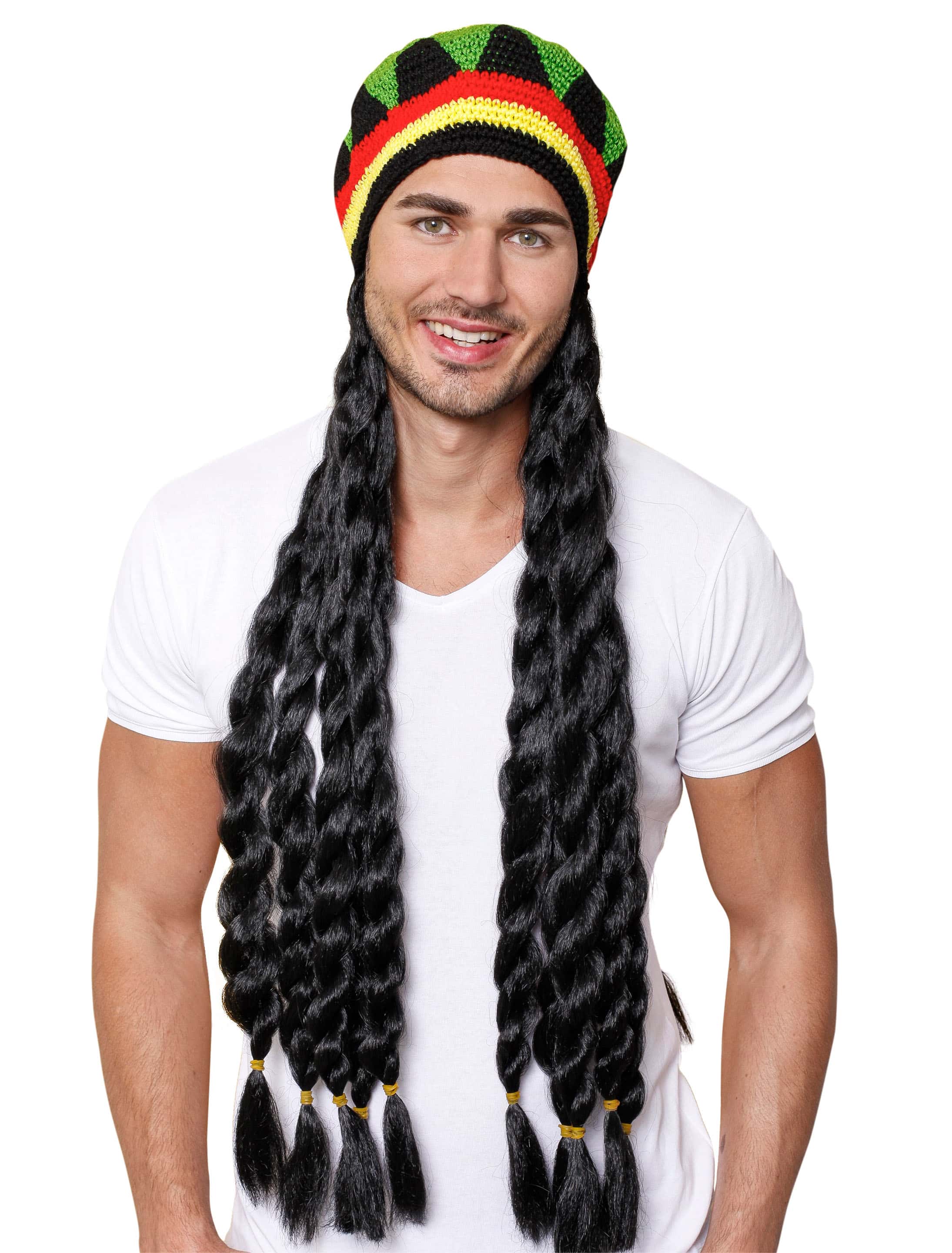 Perücke Dreadlocks mit Mütze