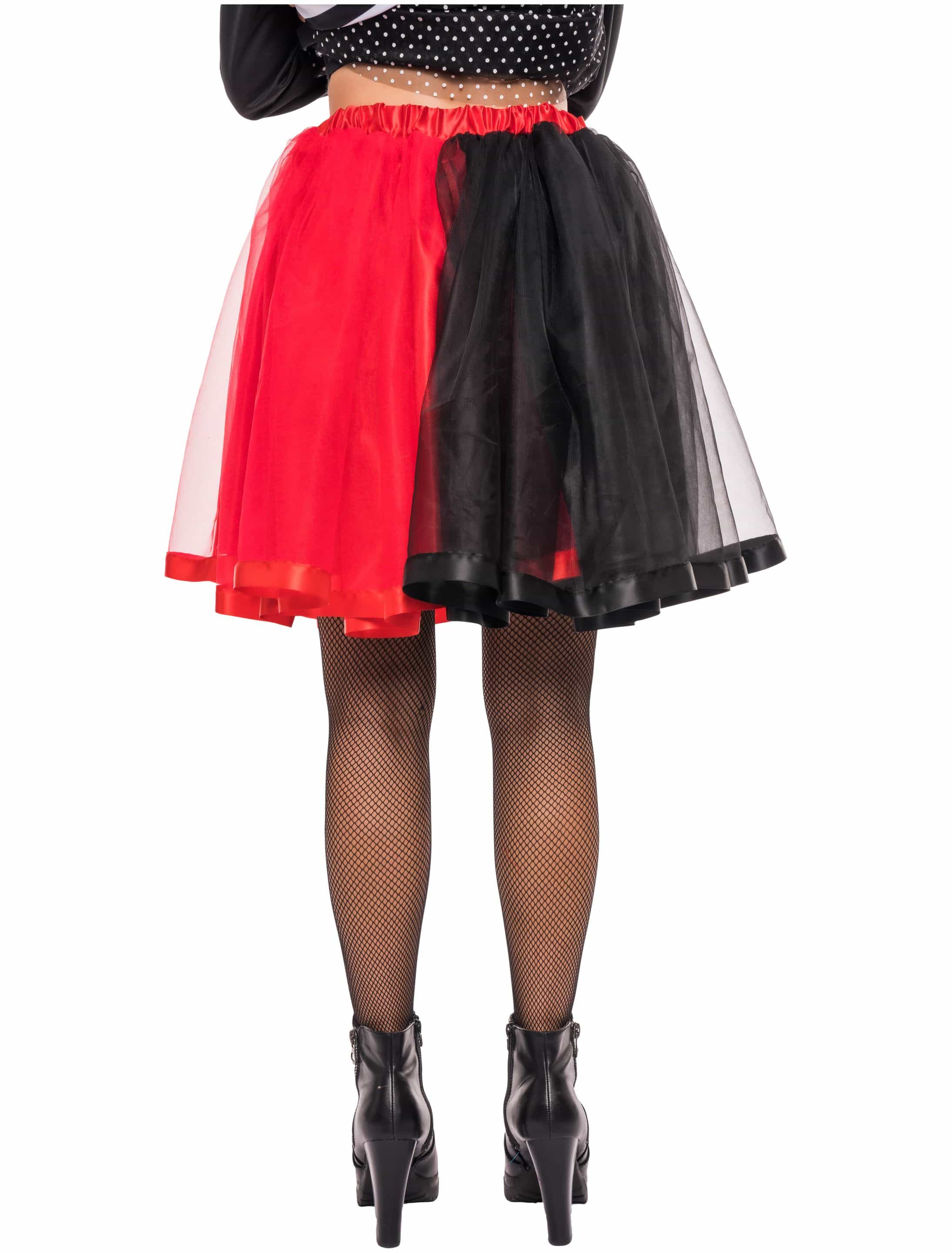 Petticoat Damen schwarz/rot one size