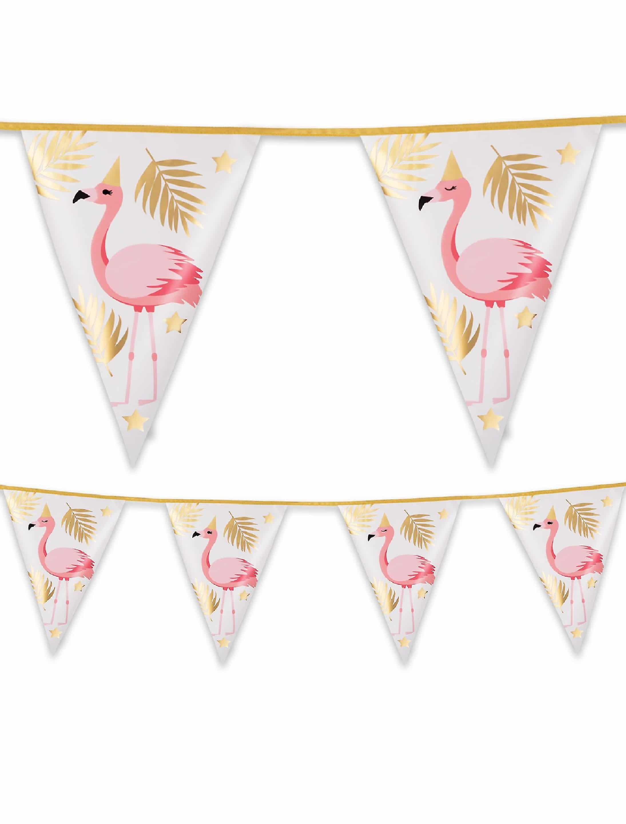 Folienwimpelkette Flamingo 4m