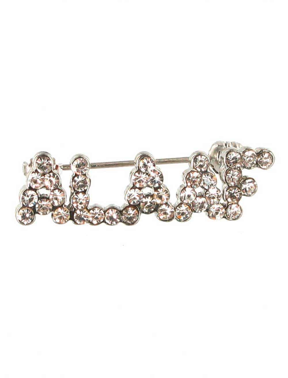 Pin Schriftzug Alaaf silber