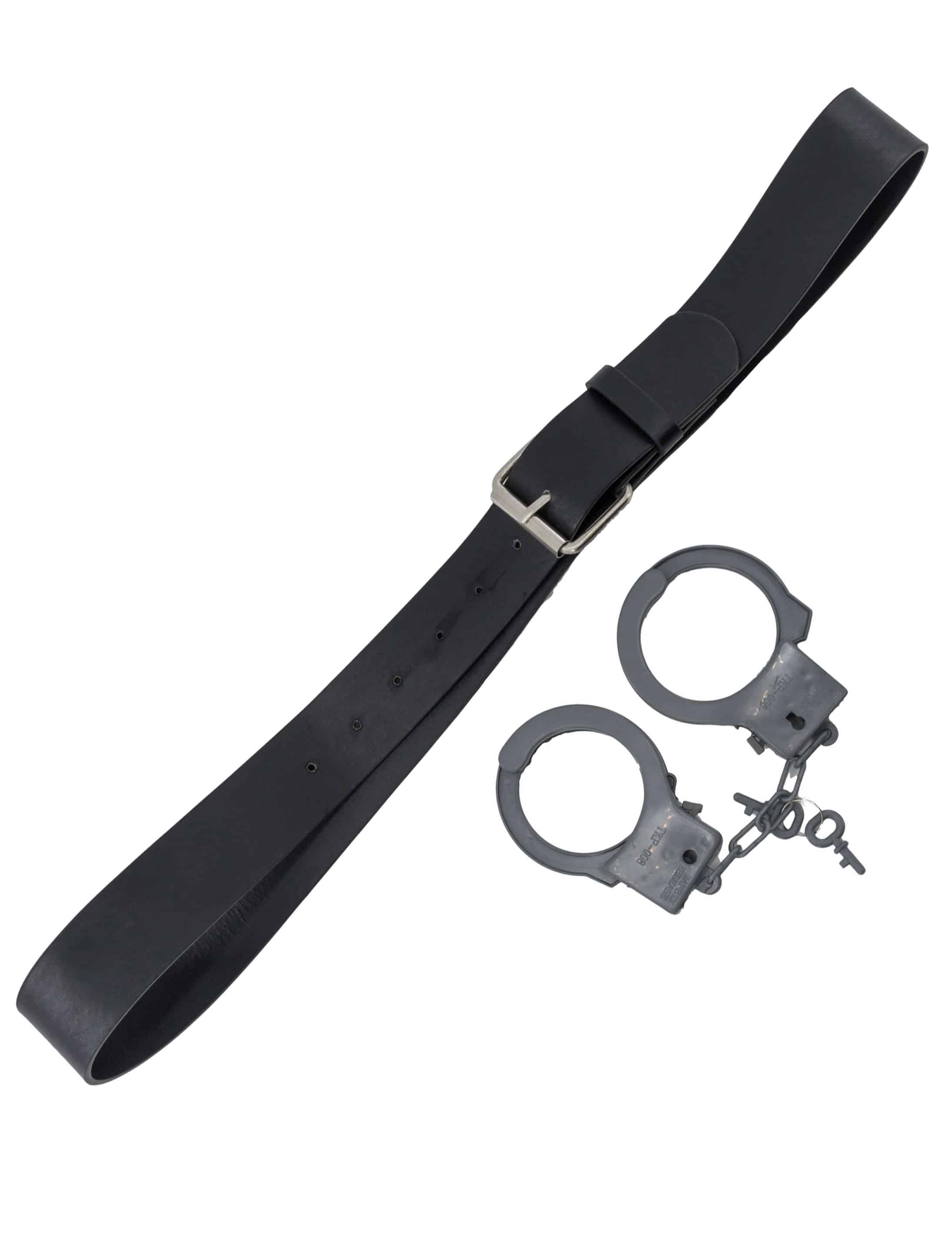 Gürtel mit Handschellen schwarz Gürtel mit Handschellen schwarz