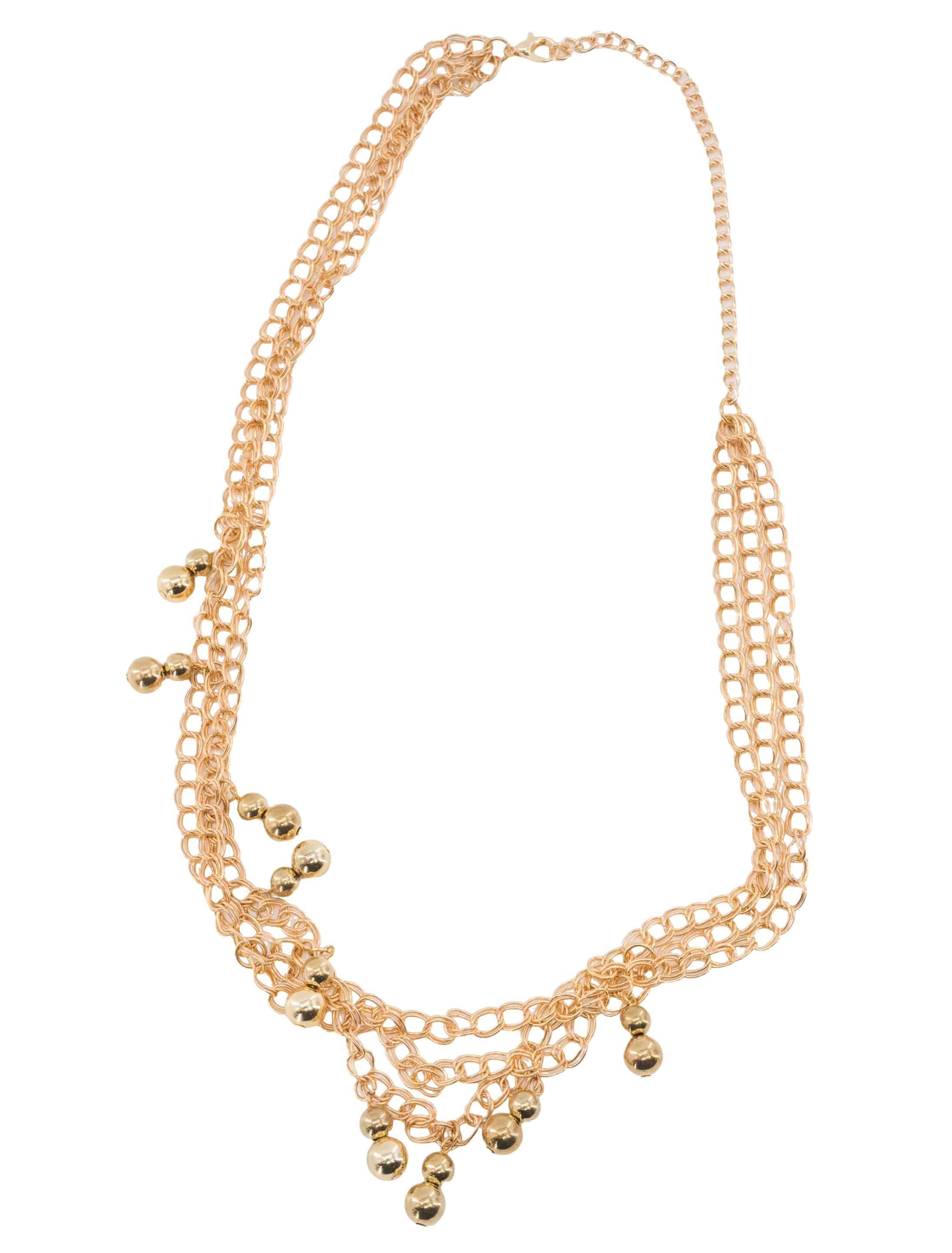 Kopfschmuck mit Ketten Damen gold