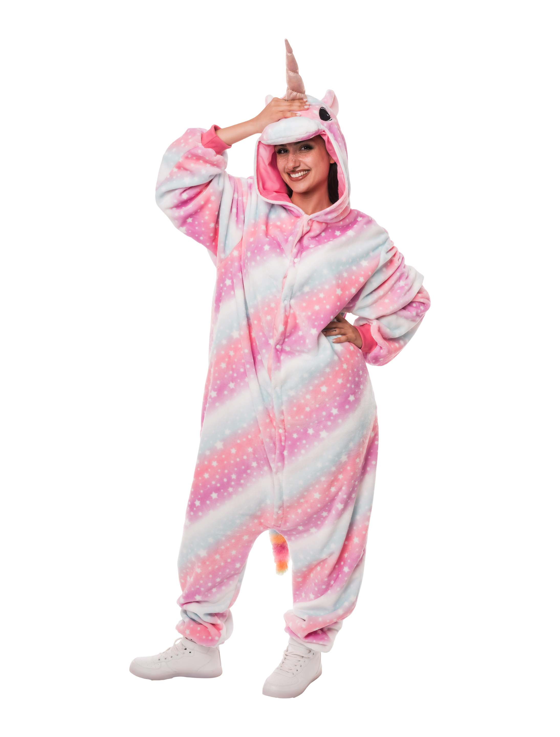 Overall Plüsch Einhorn bunt 34/36