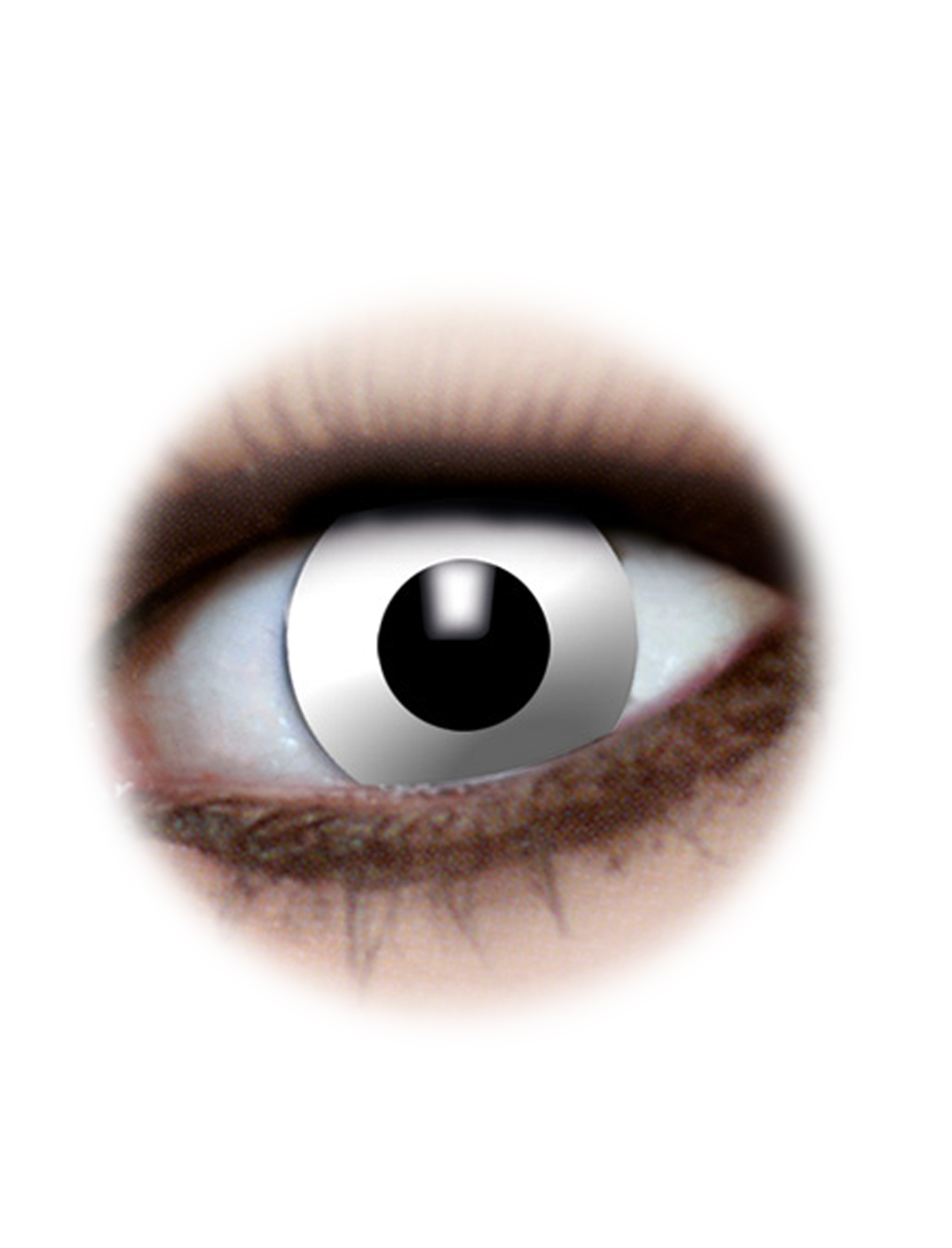 Kontaktlinse White Zombie weiß -2.0 Dioptrien