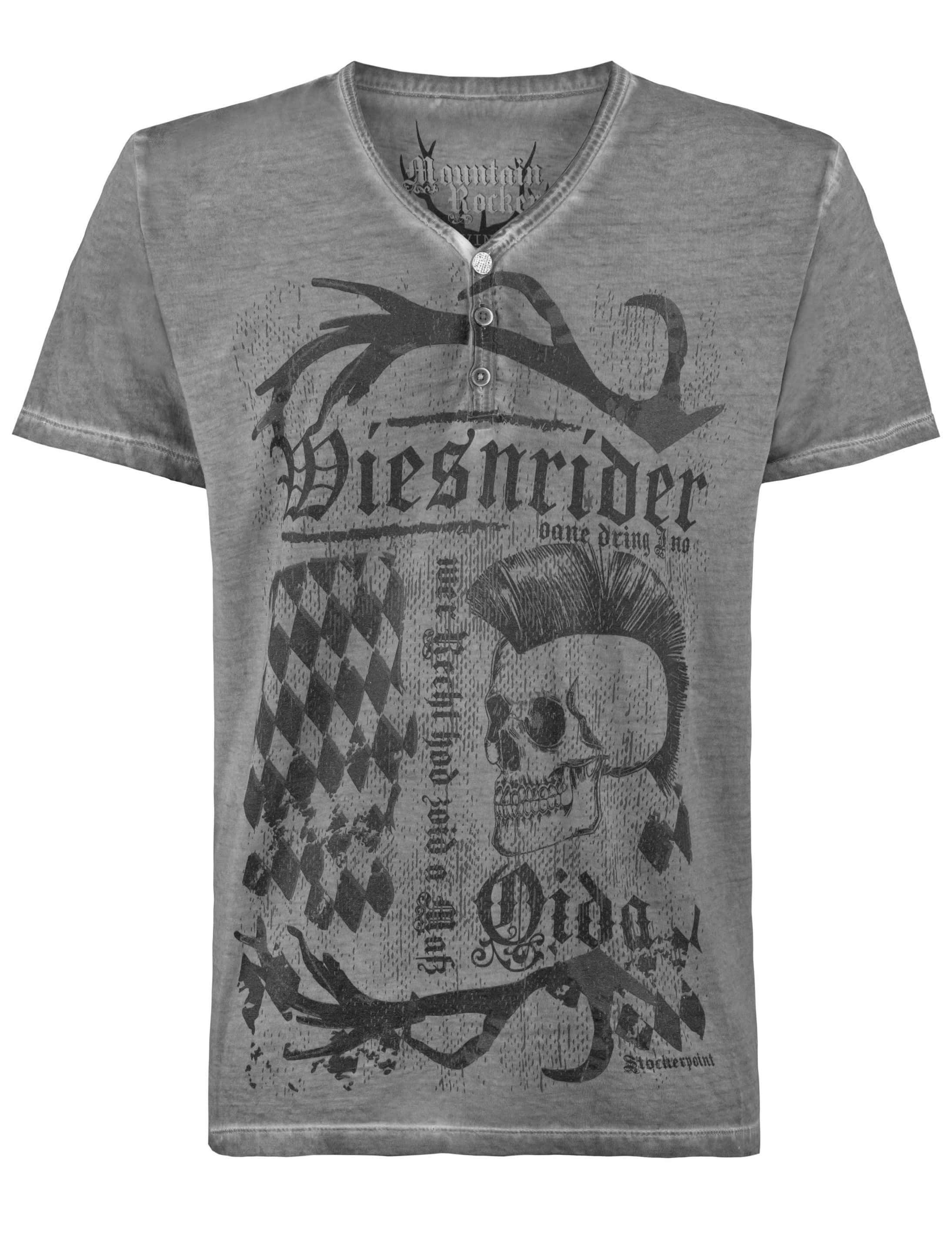 Trachten-Shirt Dusty grau M