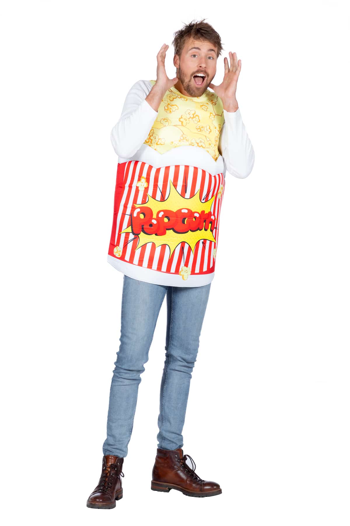 Popcorn Kostüm rot/weiß